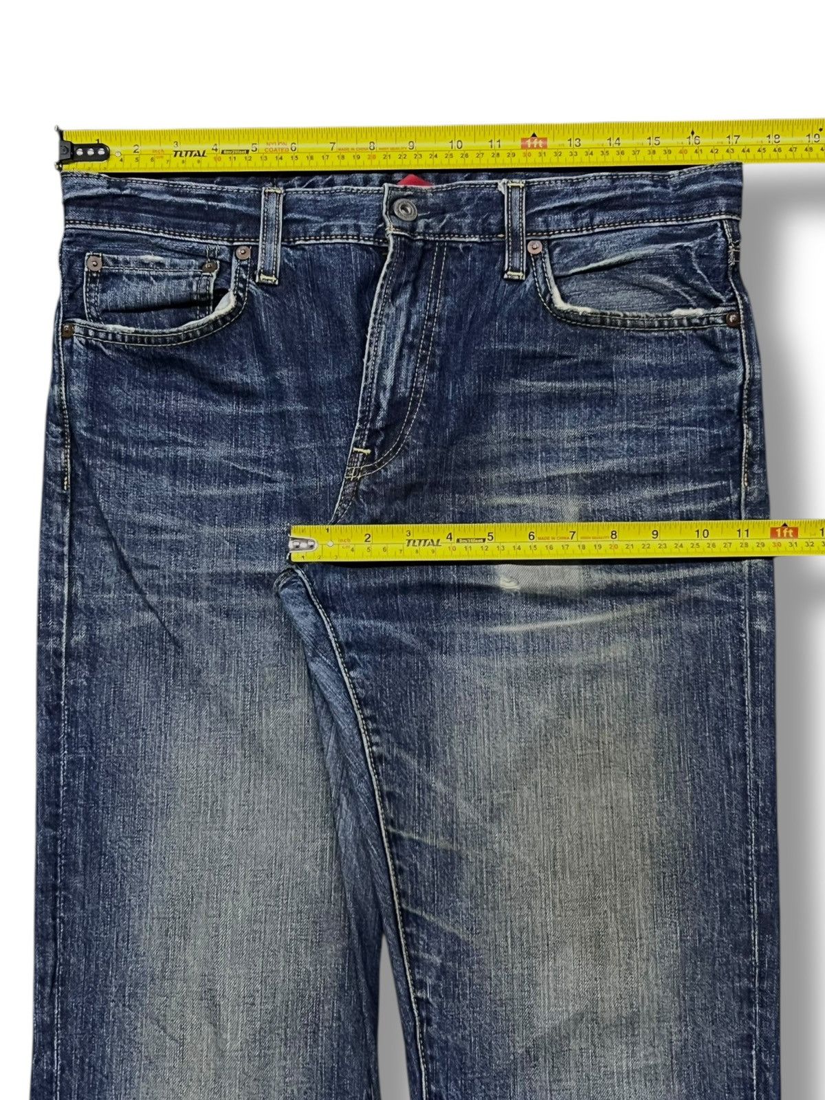 Uniqlo Vintage Uniqlo UJ S002 Japan - Faded Wash, Distressed Denim Size US 34 / EU 50 - 15 Thumbnail