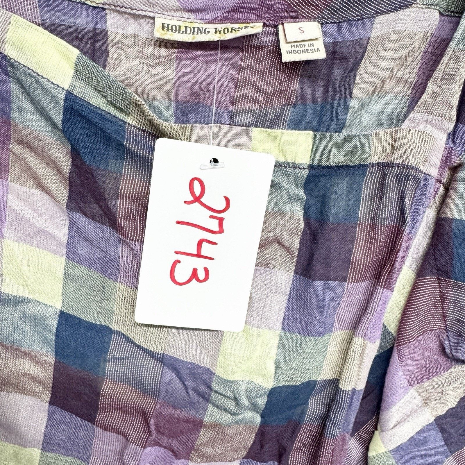 Anthropologie Anthropologie Holding Horses Top Sz Small Madras Plaid Tank Size S / US 4 / IT 40 - 3 Thumbnail