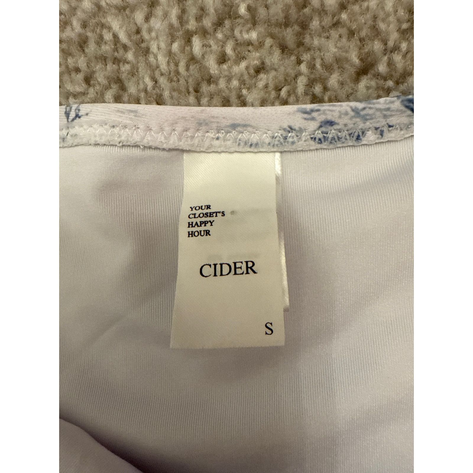 Cider NWOT CIDER Toile de Jouy Bikini in Sky Blue, sz S Size ONE SIZE - 8 Thumbnail
