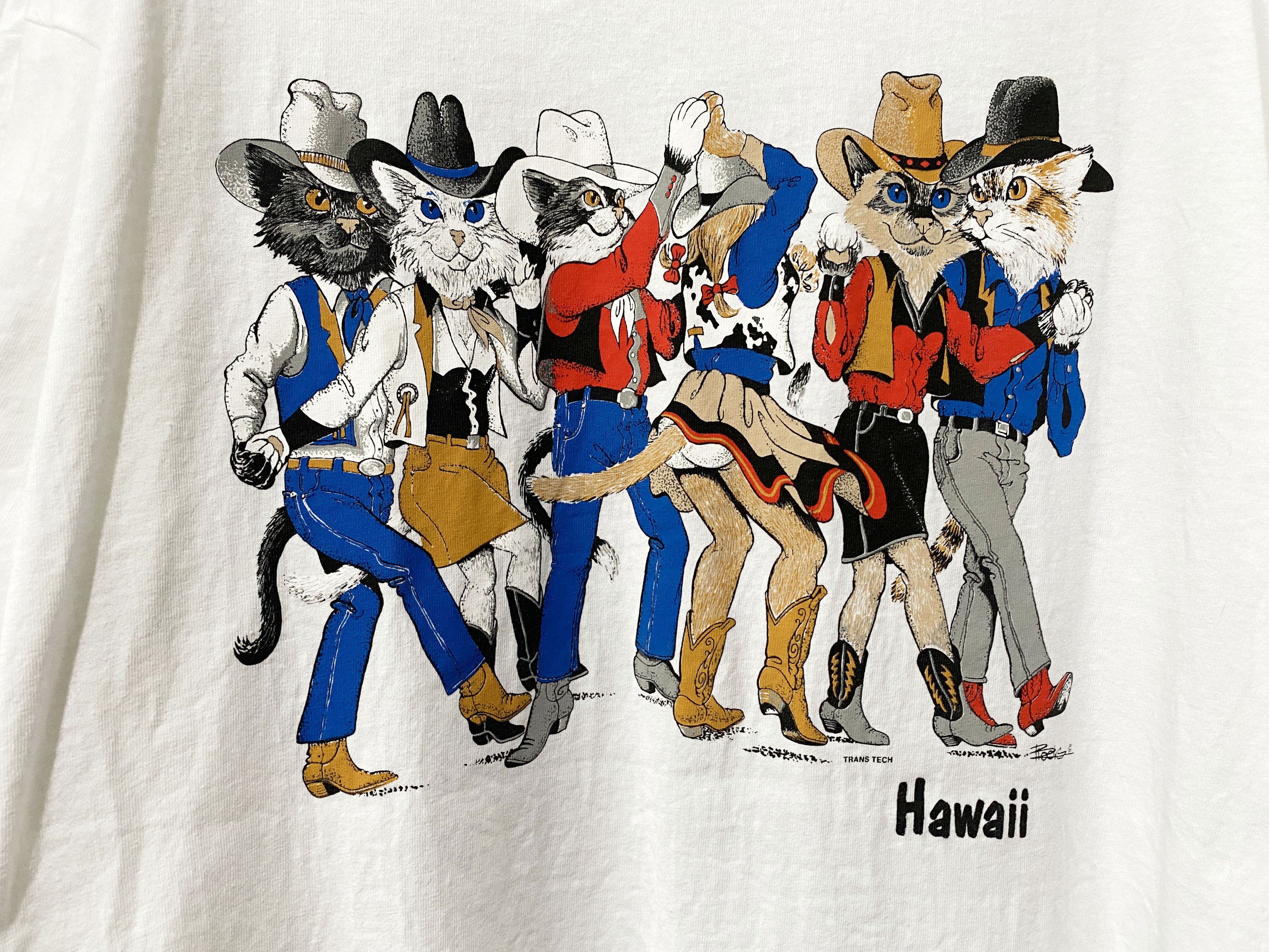 Vintage Vintage 90s Cowboy Cat Shirt Size US XL / EU 56 / 4 - 2 Thumbnail