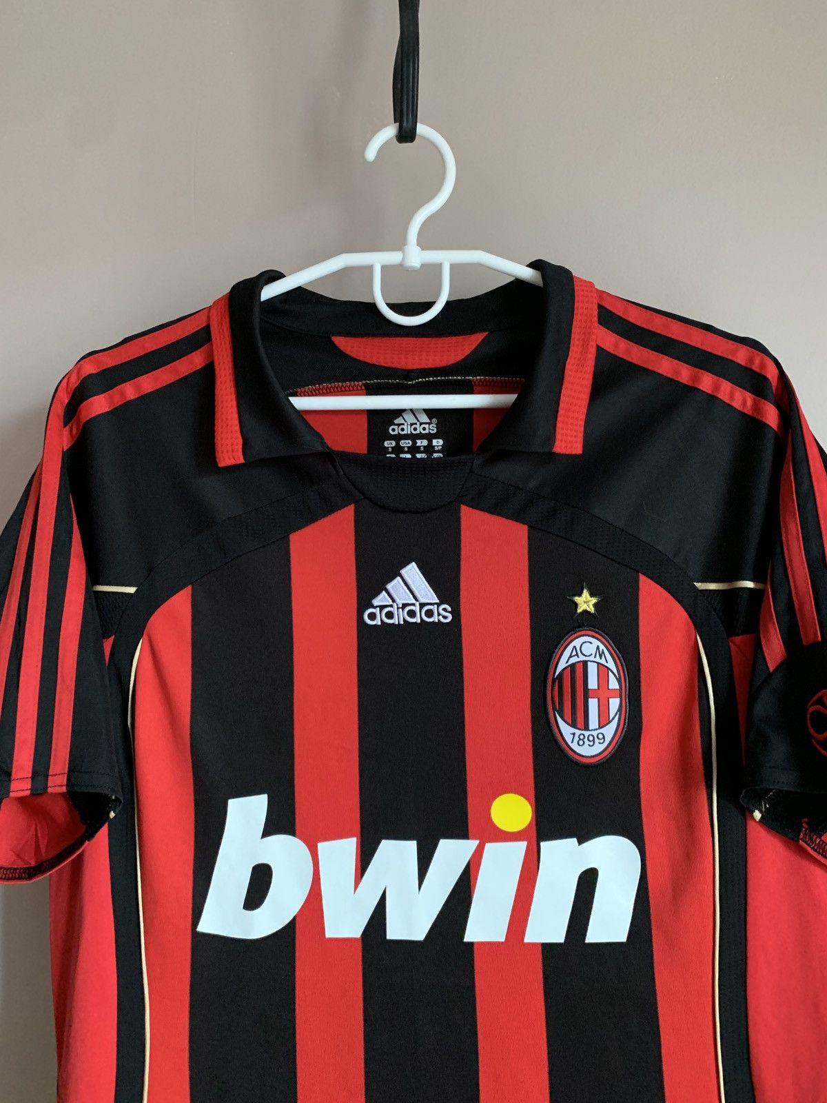 Adidas Ac Milan 2007 Home Football Shirt Adidas Soccer KAKA #22 Size US S / EU 44-46 / 1 - 5 Thumbnail