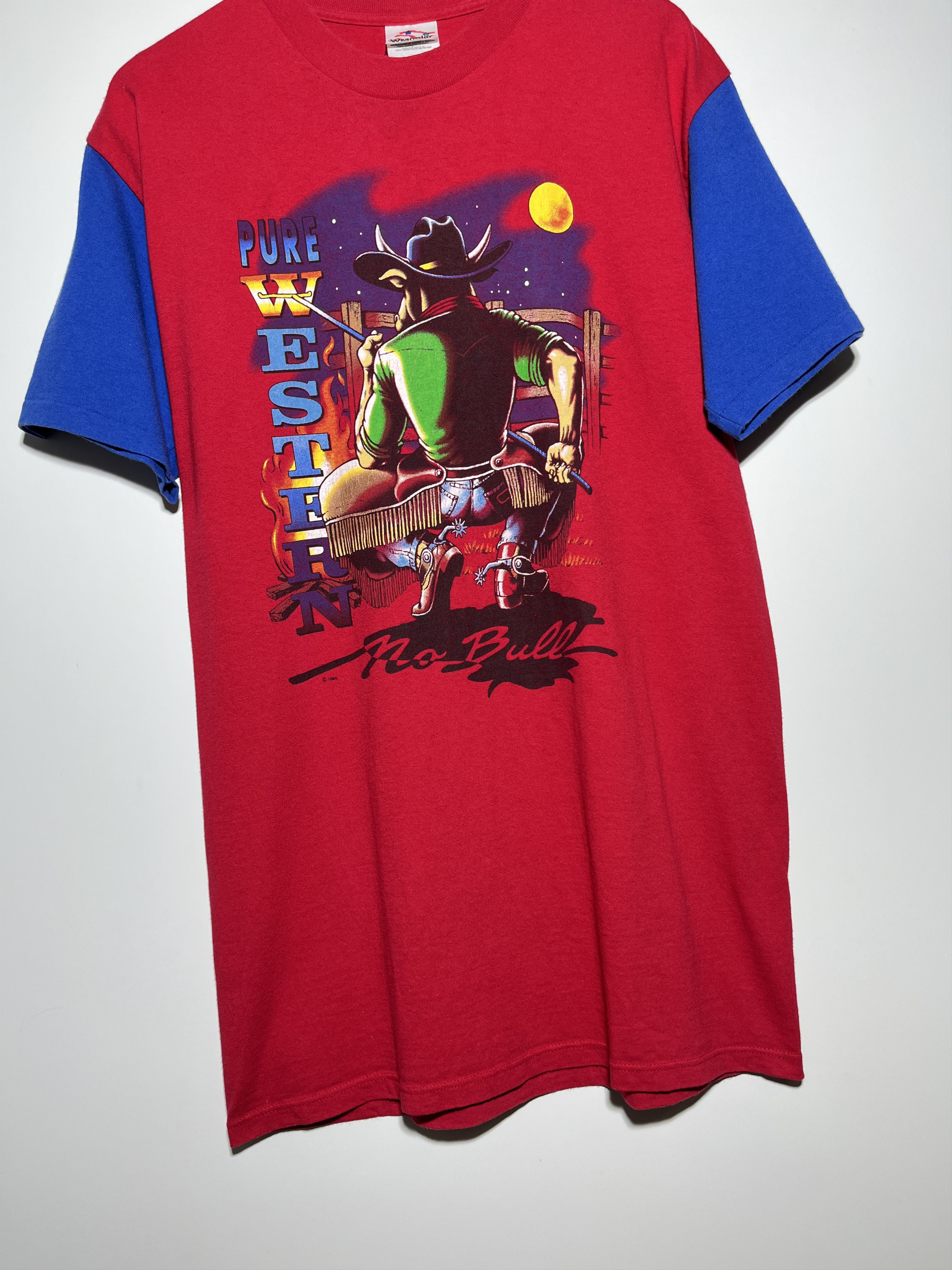 Vintage × Wrangler Wrangler Vintage 1994 Pure Western No Bull Made in USA Tee Size US L / EU 52-54 / 3 - 4 Thumbnail