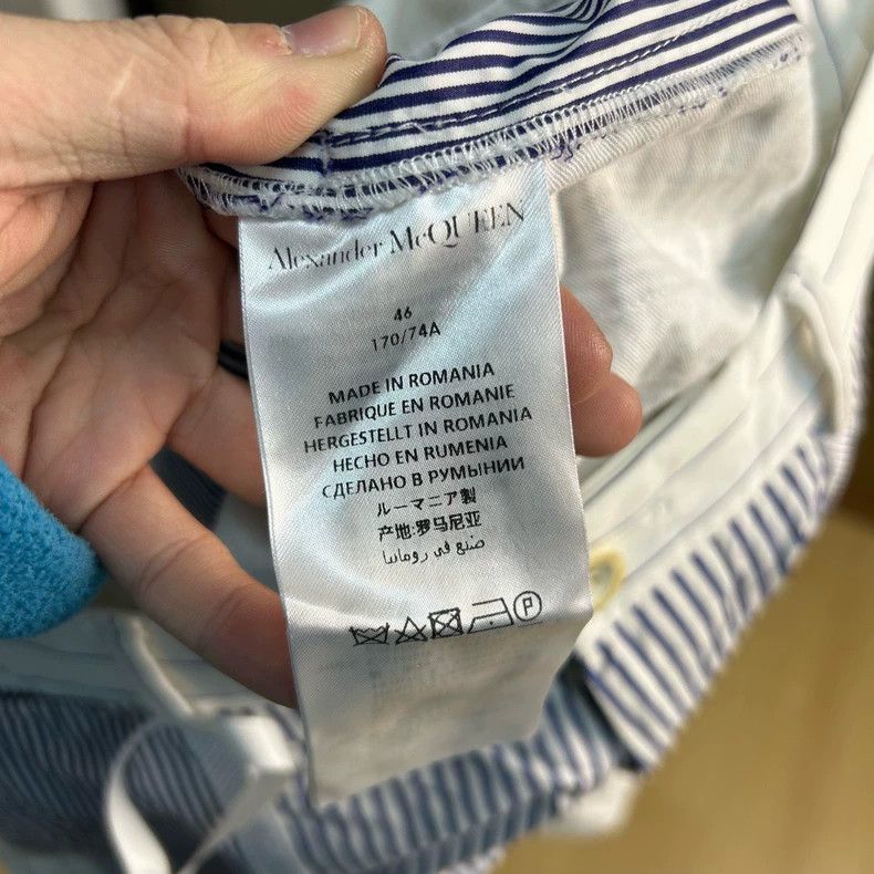 Thom Browne Thom Browne size46 Blue and white striped patchwork shorts Size US 30 / EU 46 - 4 Thumbnail