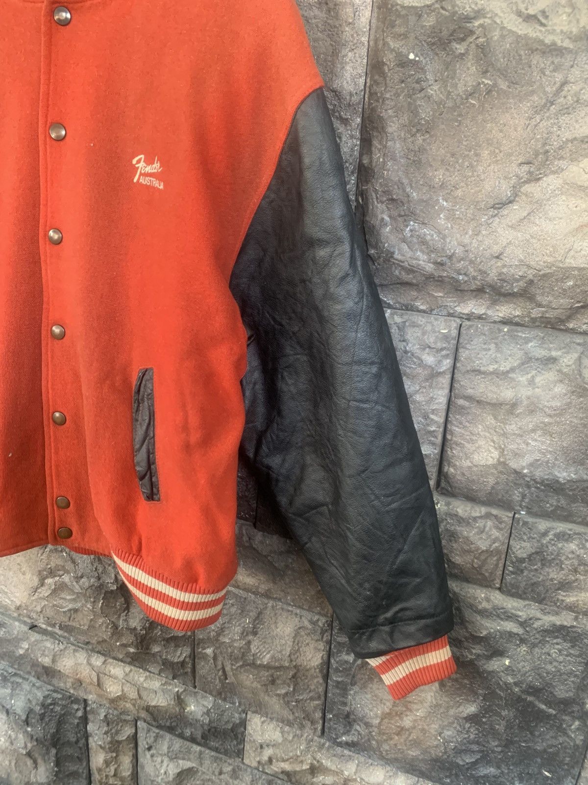 Fender Vintage Fender Varsity Wool Leather Jacket Size US M / EU 48-50 / 2 - 7 Thumbnail