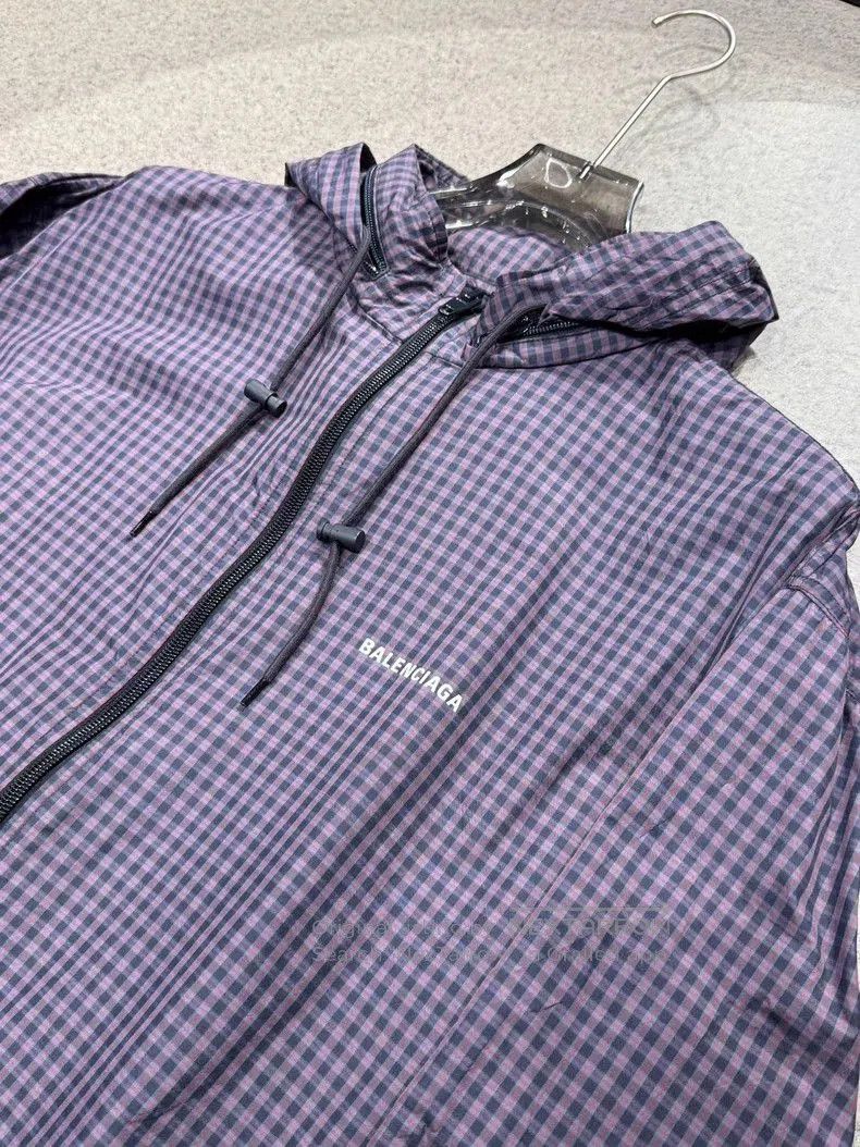 Balenciaga Balenciaga Purple Check Trench Coat. Size US S / EU 44-46 / 1 - 2 Thumbnail