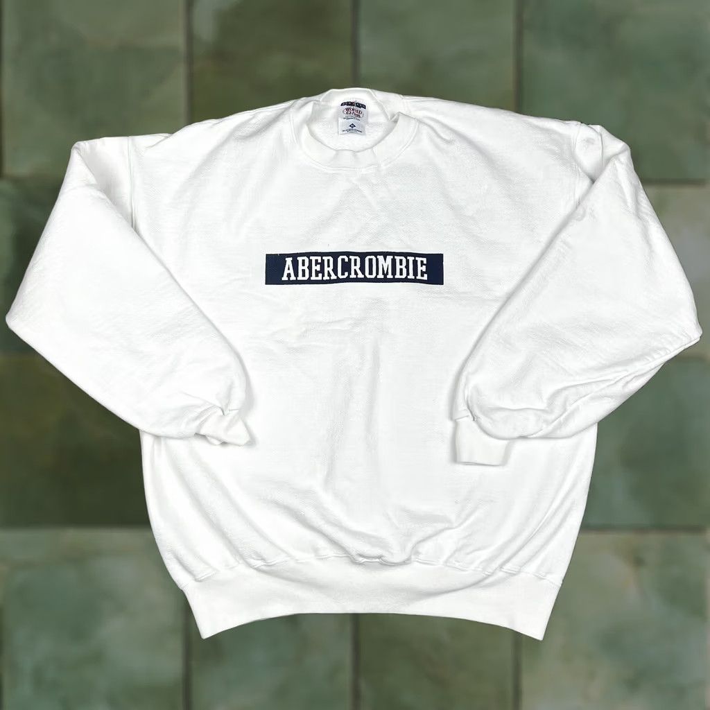 Jerzees VINTAGE Jerzees Sweatshirt Crewneck XL White 90s Abercrombie Graphic Pullover Mens Women Unisex Adults Size US XL / EU 56 / 4 - 1 Thumbnail