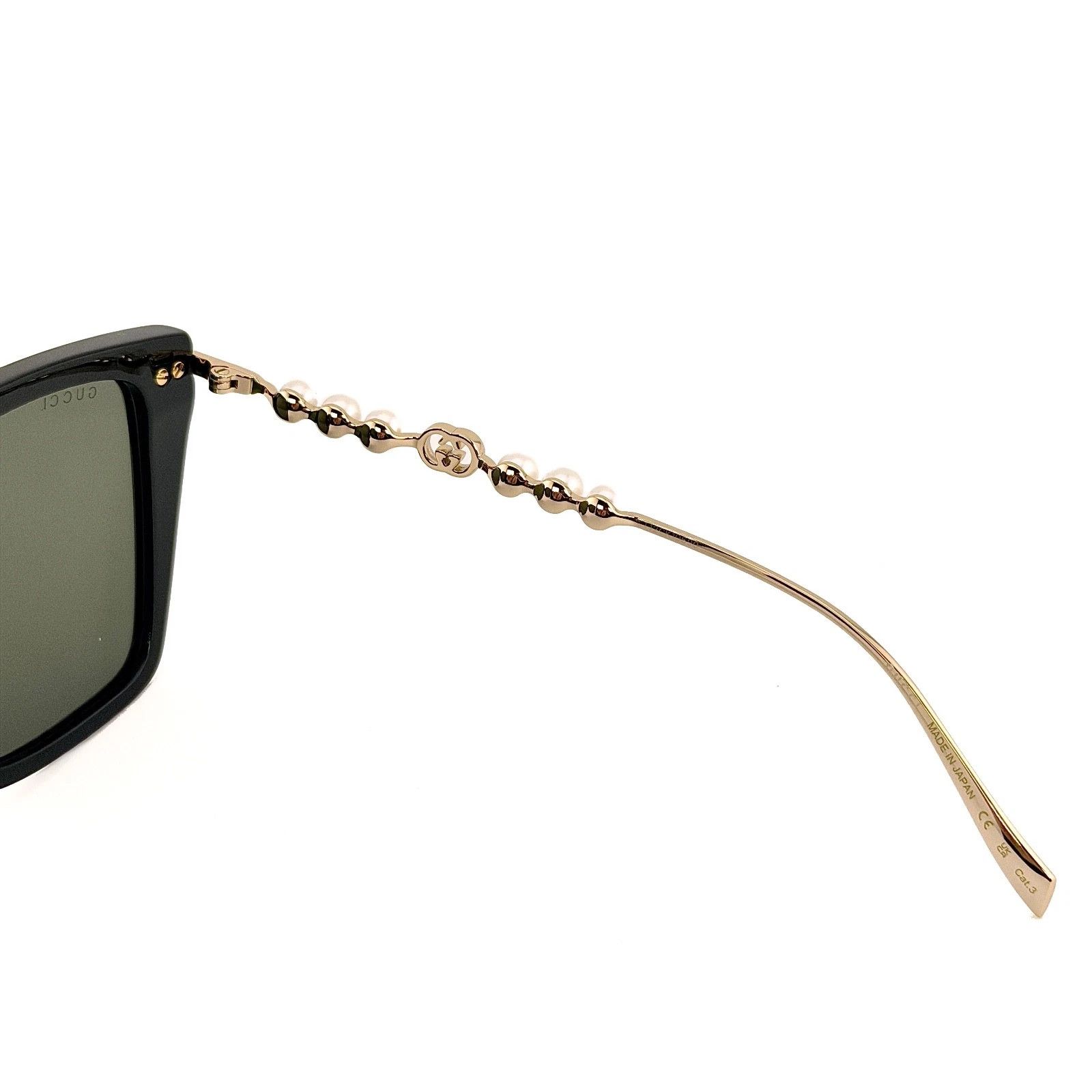 Gucci GUCCI GG1967S Gold Black 1967 GG Pearl Logo Oversized 001 Size ONE SIZE - 7 Thumbnail