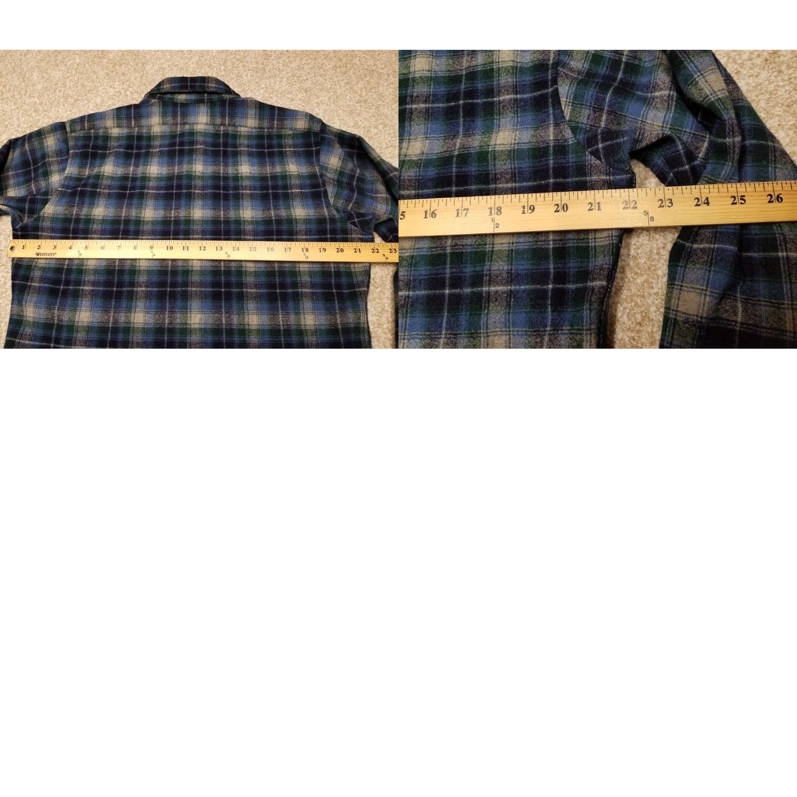 Pendleton VINTAGE Pendleton Wool Shirt Men L Blue Plaid Work Outdoors 100% Pure Virgin Wool Button-Up Shirt Mens Regular Large Blue Plaid 100% Wool Size US L / EU 52-54 / 3 - 9 Thumbnail