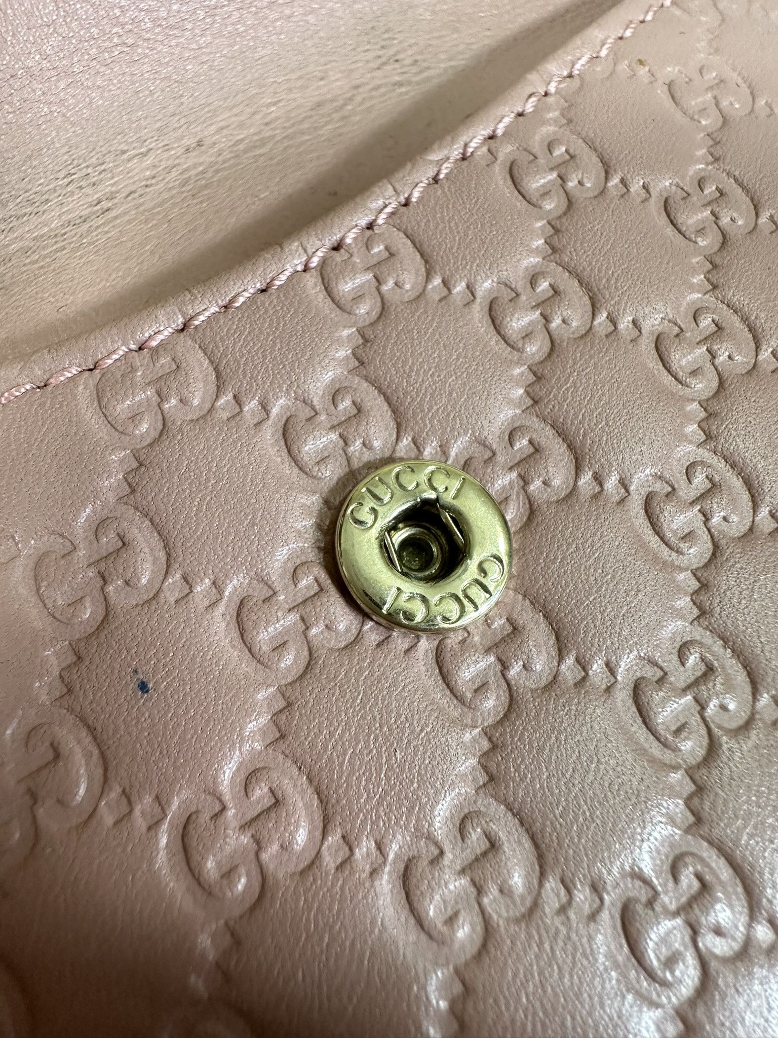 Gucci Gucci Wallet Pink Guccissima Leather Monogram Size ONE SIZE - 12 Thumbnail