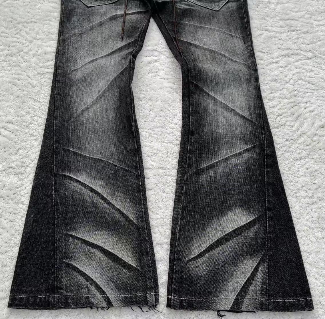Designer Y2k Flared Lace Up Jean Size US 37 - 4 Thumbnail