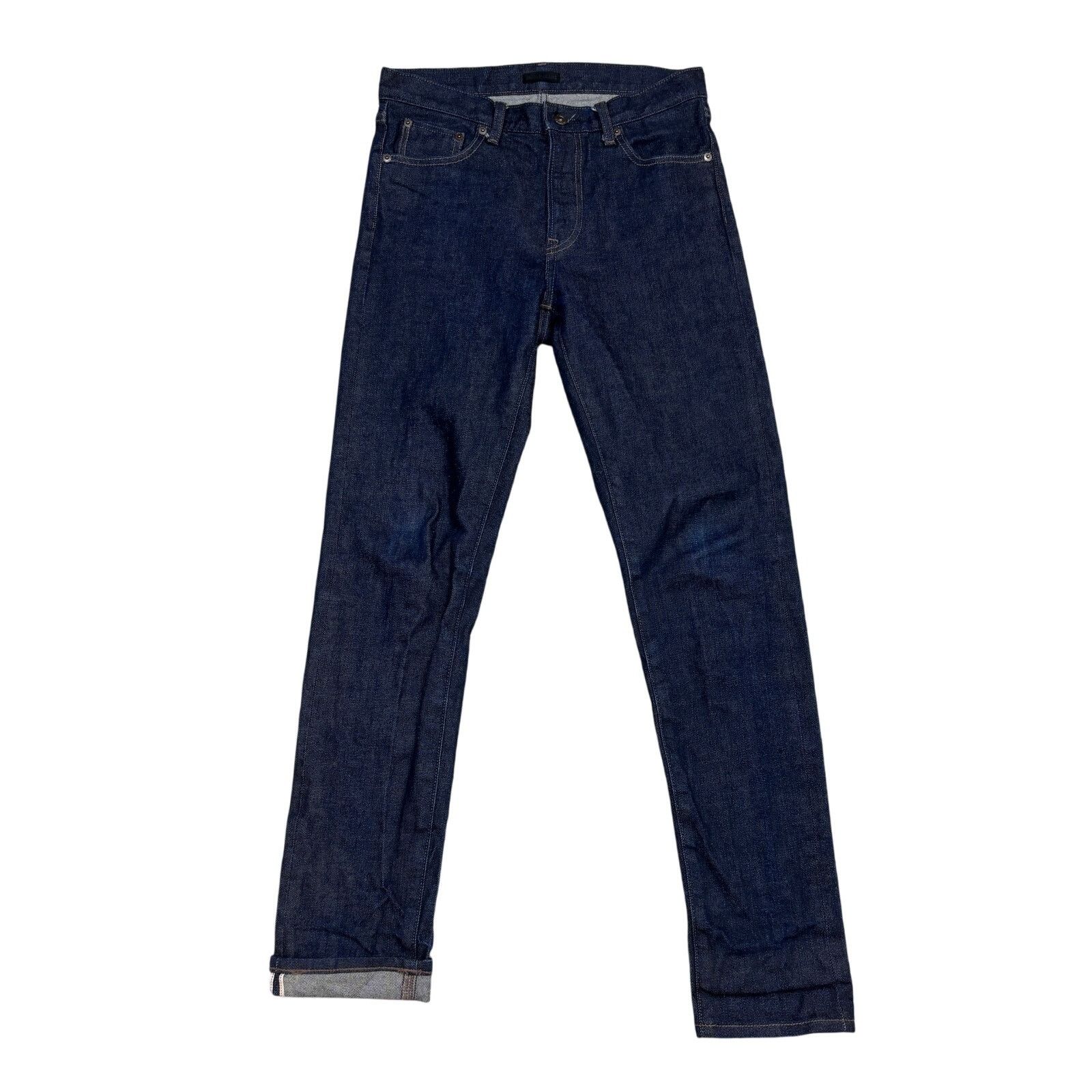 Uniqlo Uniqlo Kaihara Selvedge Slim Straight Mid Rise Jeans 29x32 Size US 29 - 1 Thumbnail