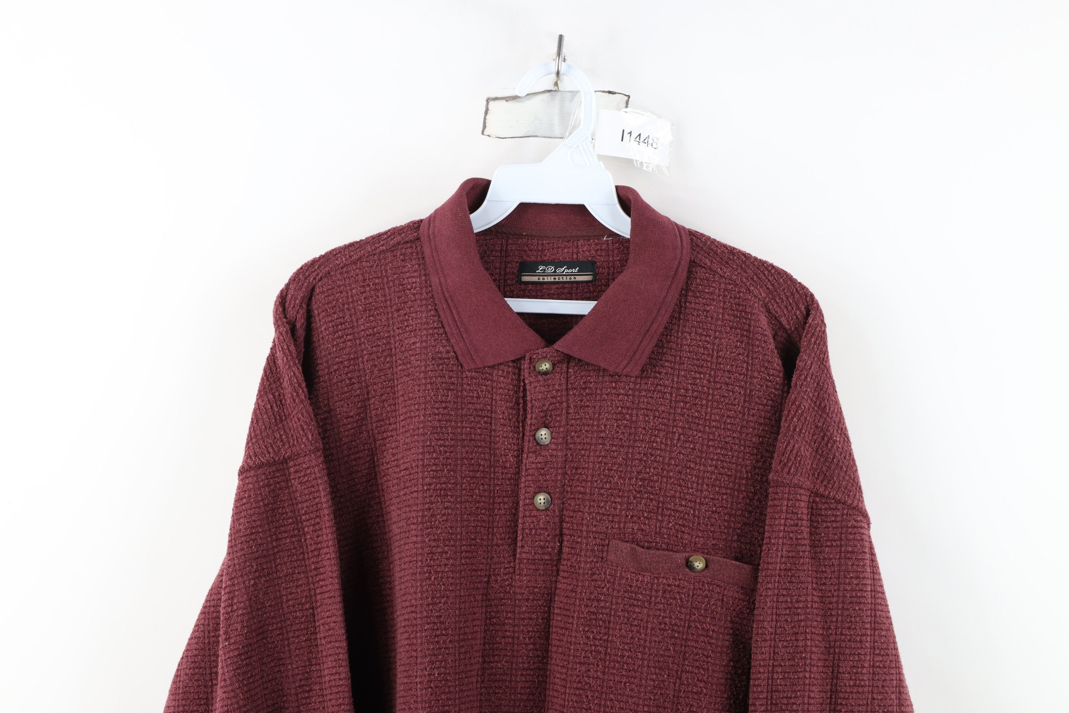 Vintage Vintage 90s Streetwear Fleece Collared Pullover Sweatshirt Size US XL / EU 56 / 4 - 2 Thumbnail