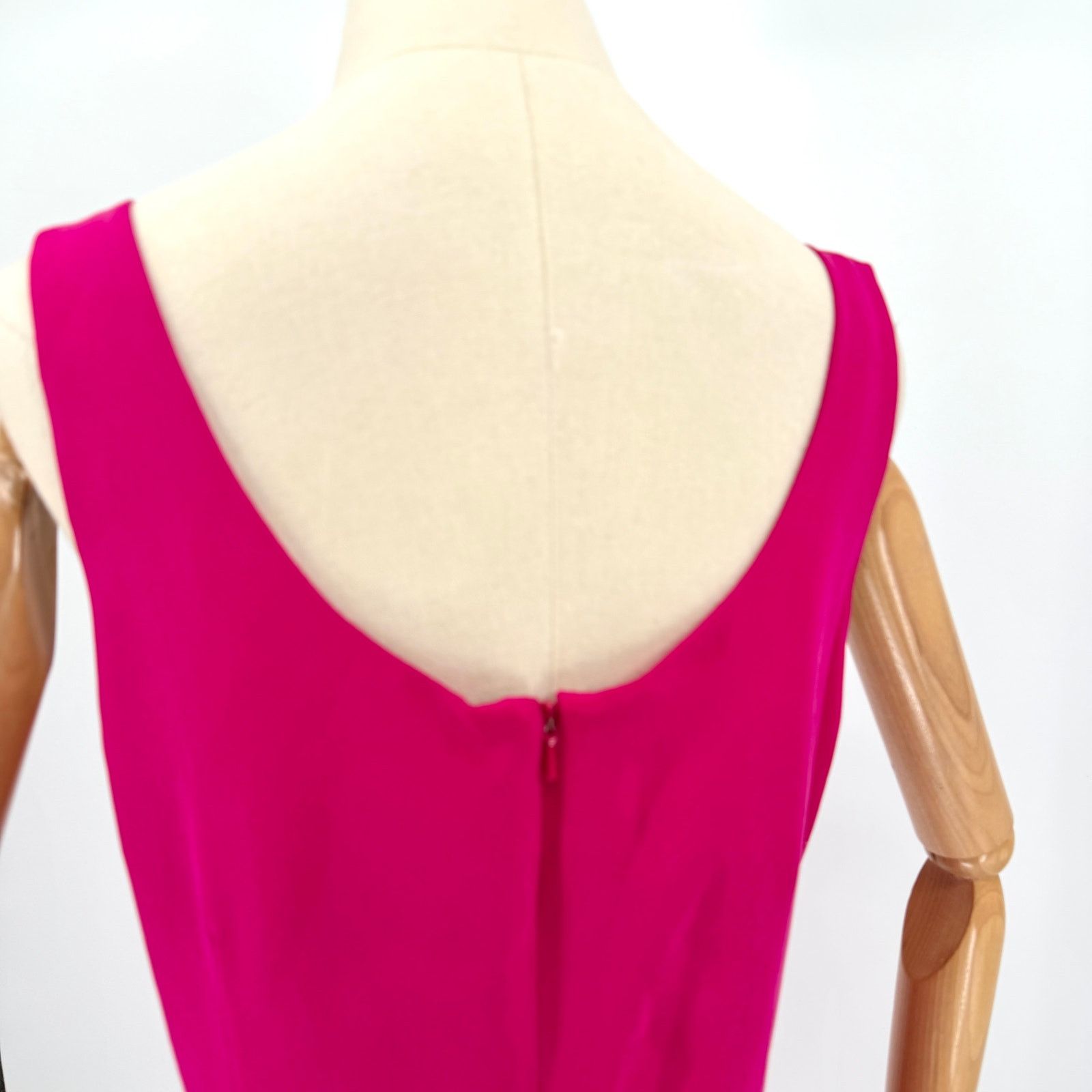 Adrianna Papell Vintage 90s Pink 100% Silk Minimalist Sleeveless Mini Dress Size M / US 6-8 / IT 42-44 - 5 Thumbnail