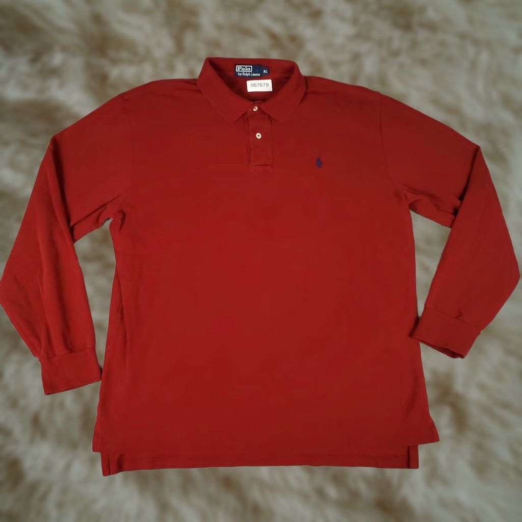 Ralph Lauren Ralph Lauren Polo Shirt Mens XL Red Pony Casual Long Sleeve Polo Shirt Mens XL Red Pony Size US XL / EU 56 / 4 - 1 Thumbnail