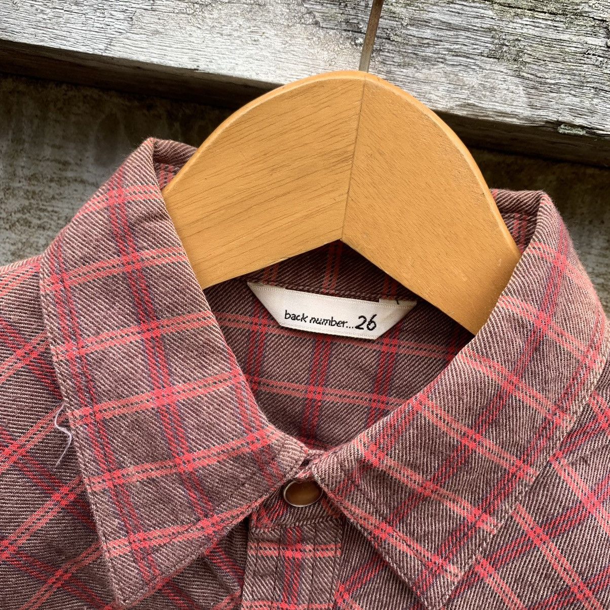 Japanese Brand BACK NUMBER WESTERN PLAID FLANNEL SHIRT SNAP BUTTON Size M / US 6-8 / IT 42-44 - 13 Thumbnail