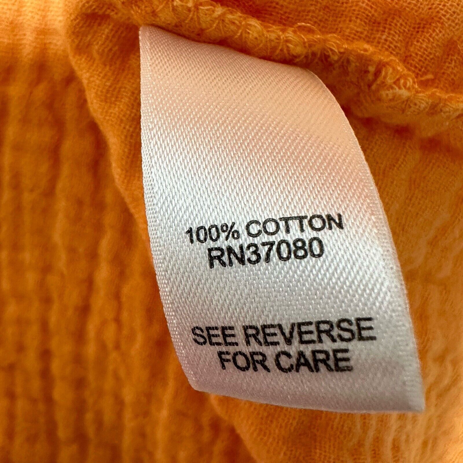 Other Cato Large Orange Button Front Blouse Raw Hem Gauze Top Size L / US 10 / IT 46 - 4 Thumbnail