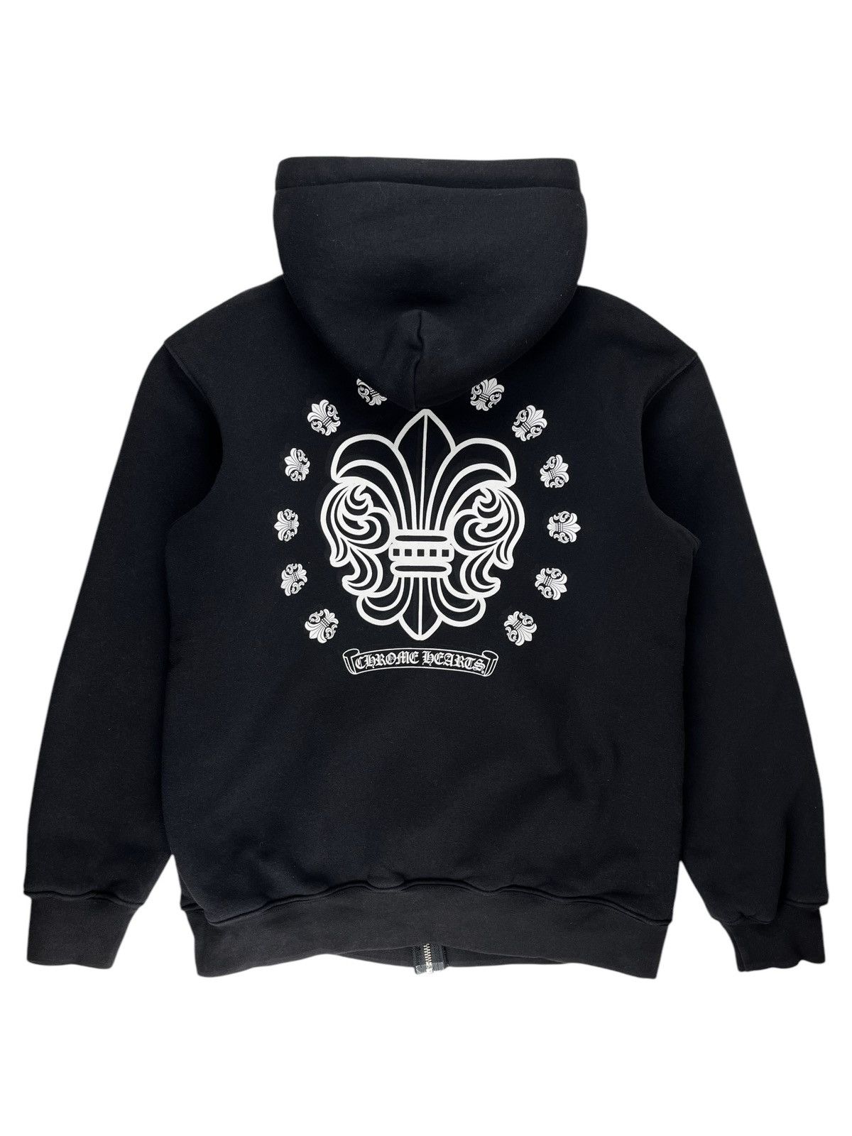Chrome Hearts Chrome Hearts Vintage Fleur Logo Heavy Thermal Zip Up Hoodie Size US M / EU 48-50 / 2 - 2 Thumbnail