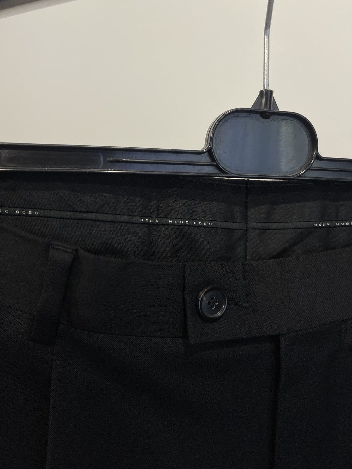 Hugo Boss Hugo Boss "Hooker" Black Wool Trousers - Super 100 W38 Size 44L - 4 Thumbnail