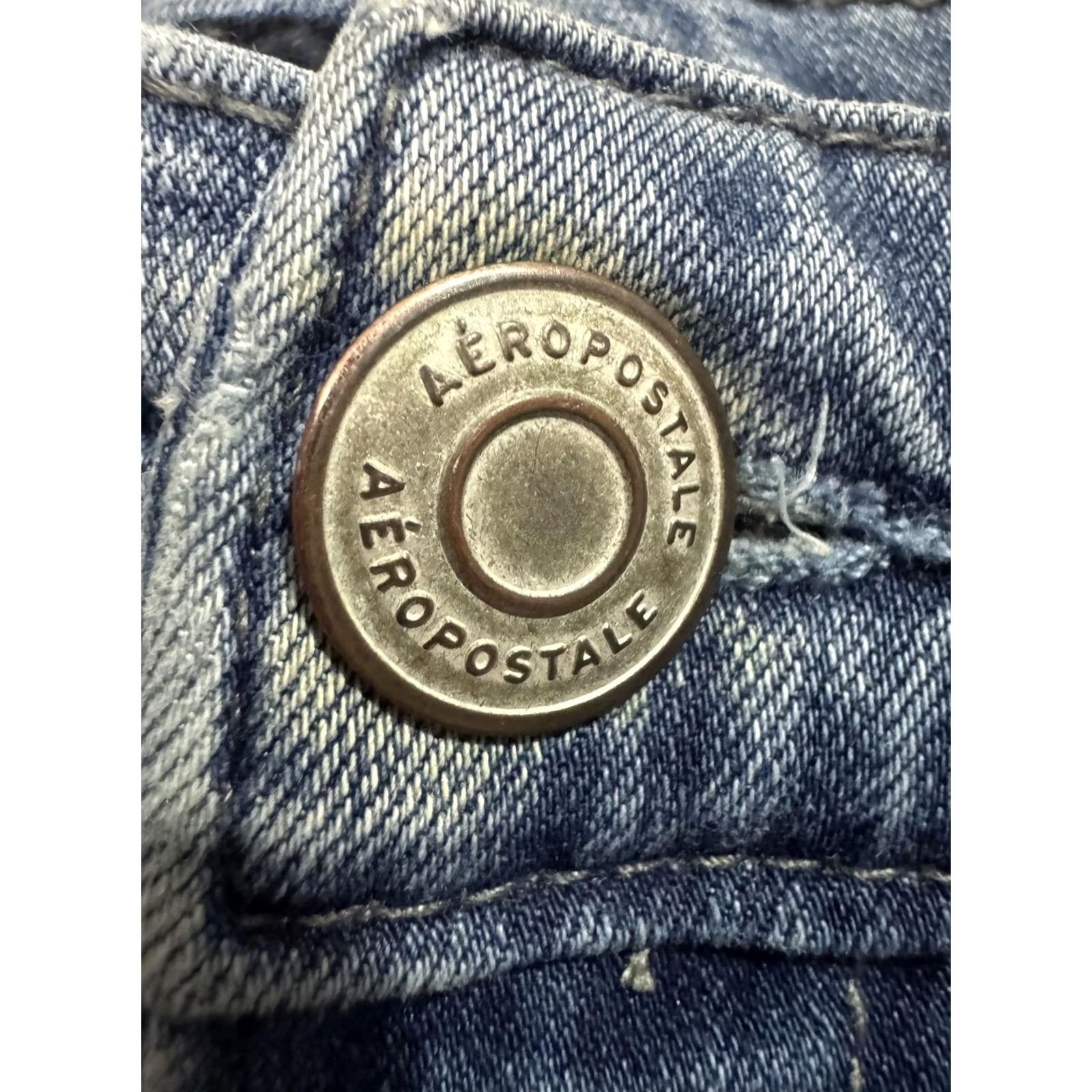 Vintage Aéropostale Women's Skinny Jeans Size 4 Petites Short 23x25 Blue Denim Jeans Mens? Size 40" / US 18 - 5 Thumbnail