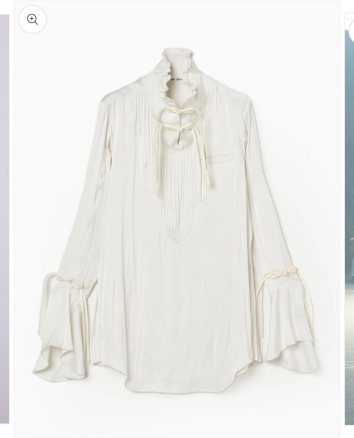 Japanese Brand Tanaka Daisuke front tuck china button blouse Size M / US 6-8 / IT 42-44 - 2 Thumbnail