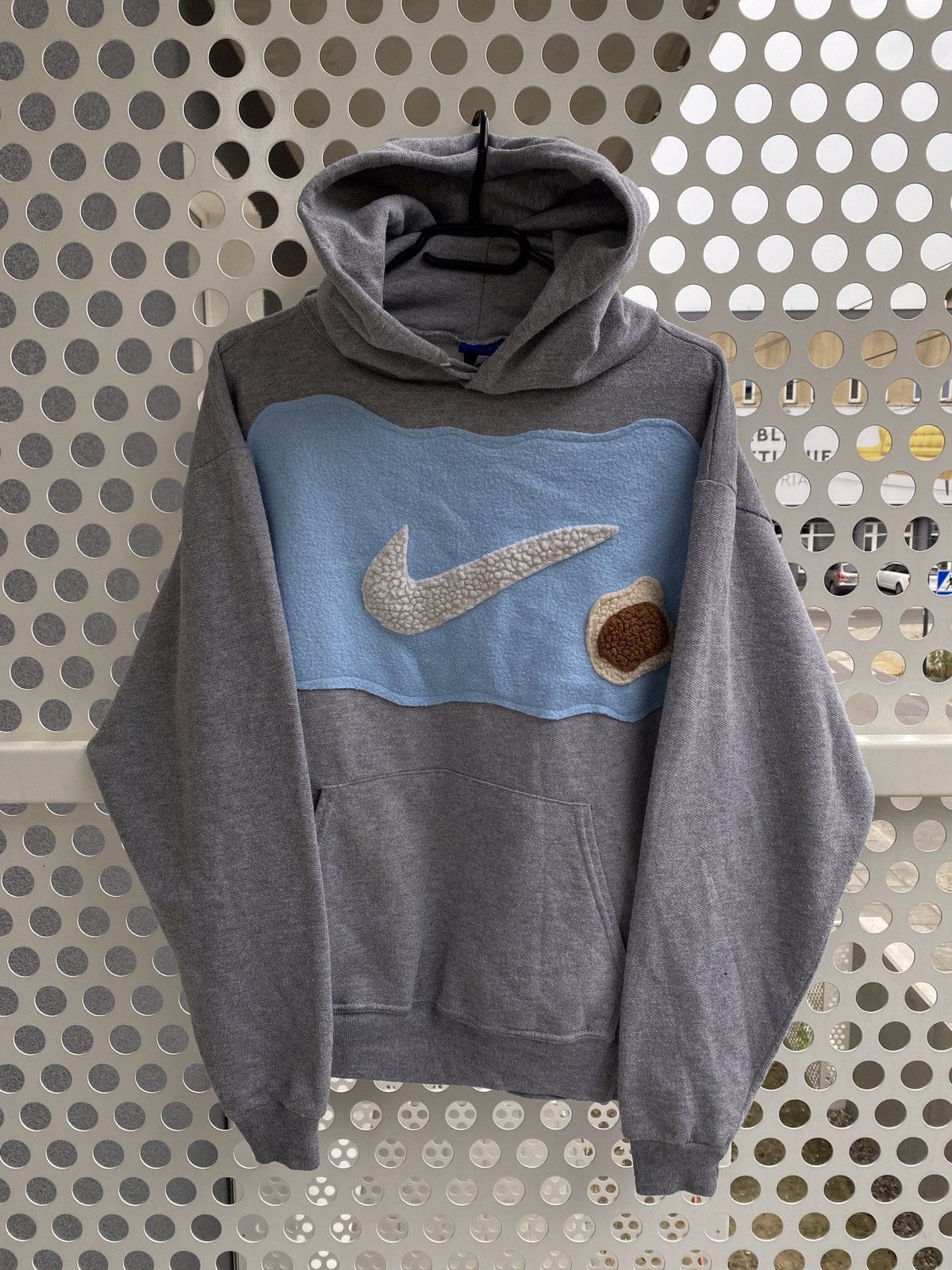 Nike × Vintage Vintage Nike Custom Big Center Swoosh Oversize Hoodie Y2K Size US M / EU 48-50 / 2 - 1 Thumbnail