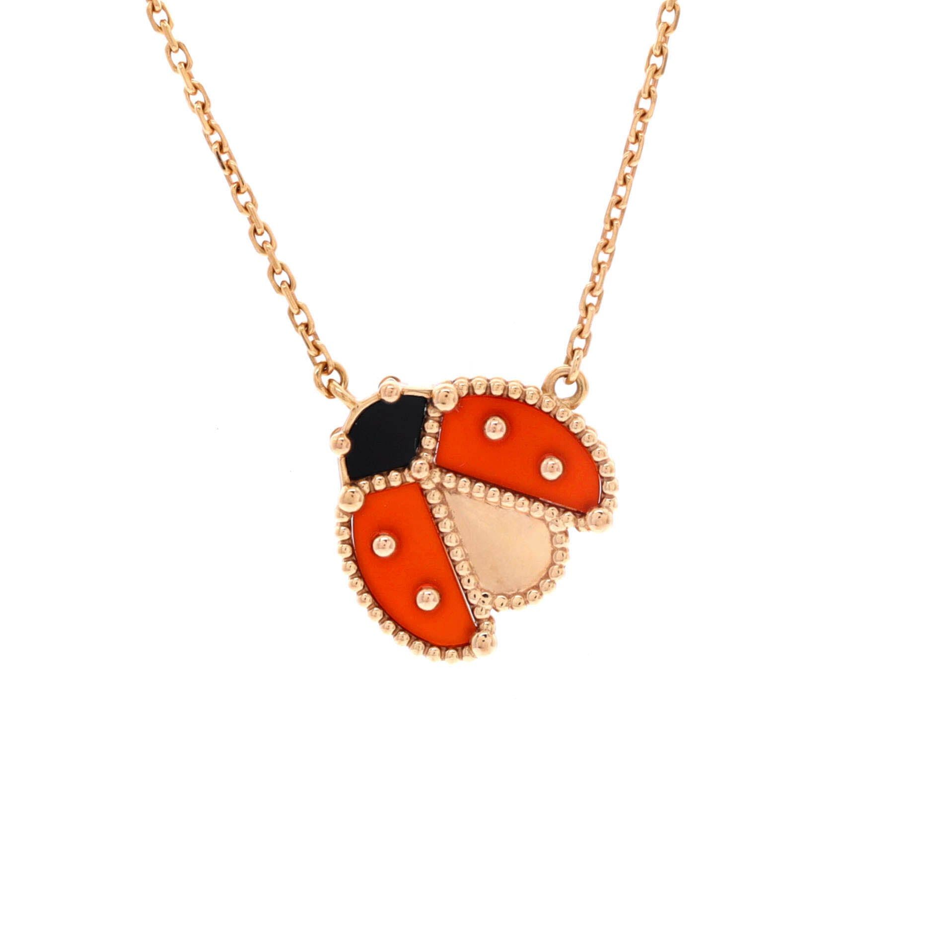 Van Cleef & Arpels Lucky Spring Open Wings Ladybug Pendant Necklace Size ONE SIZE - 1 Thumbnail
