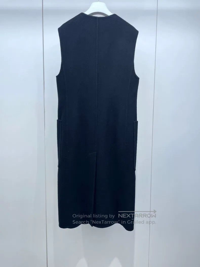 Hermes Hermes Round metal button black cashmere long vest Size XS / US 0-2 / IT 36-38 - 3 Thumbnail