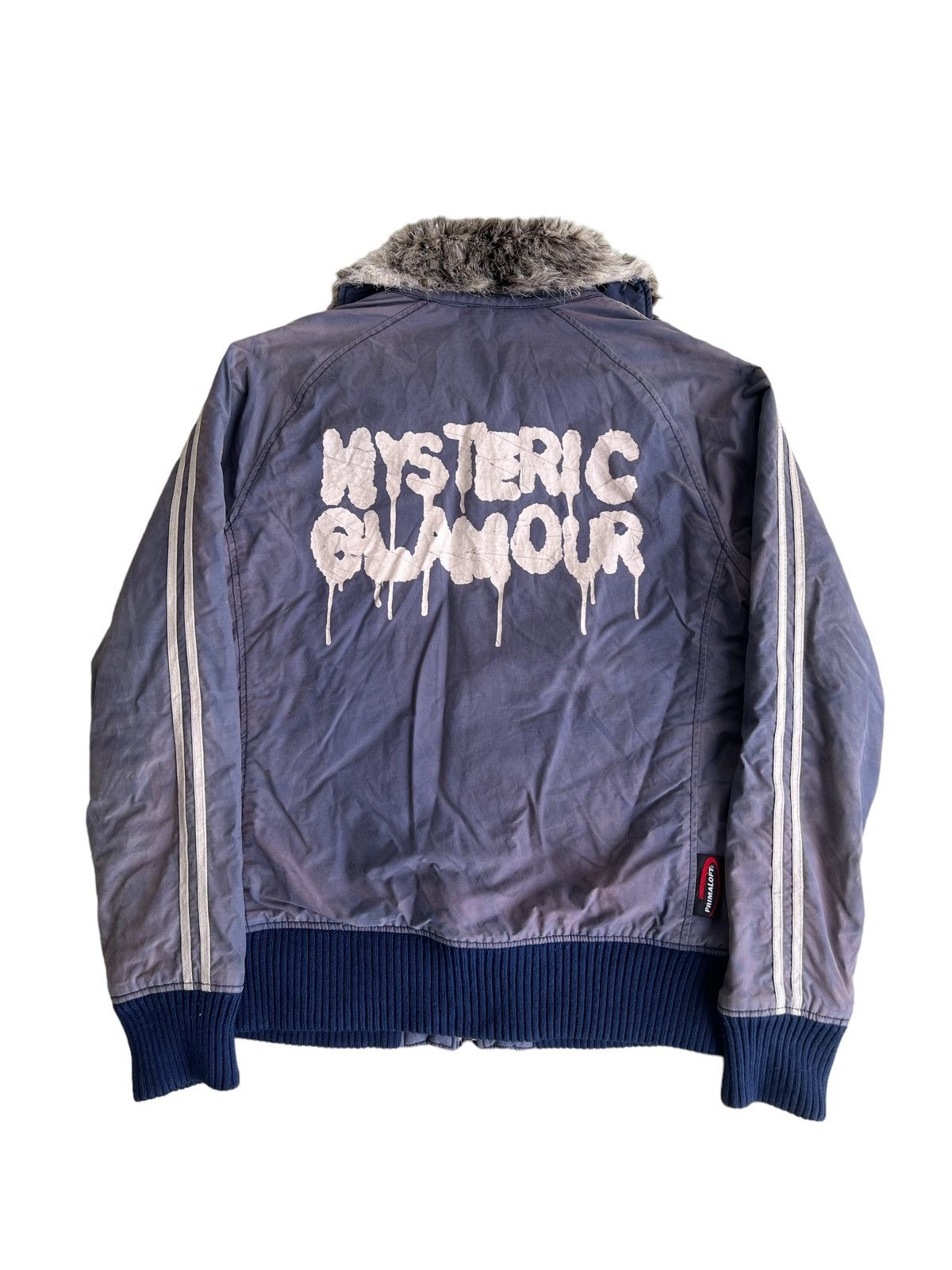 Hysteric Glamour 1990s Hysteric Glamour Dripping Logo Fur Bomber Jacket Size US S / EU 44-46 / 1 - 1 Thumbnail