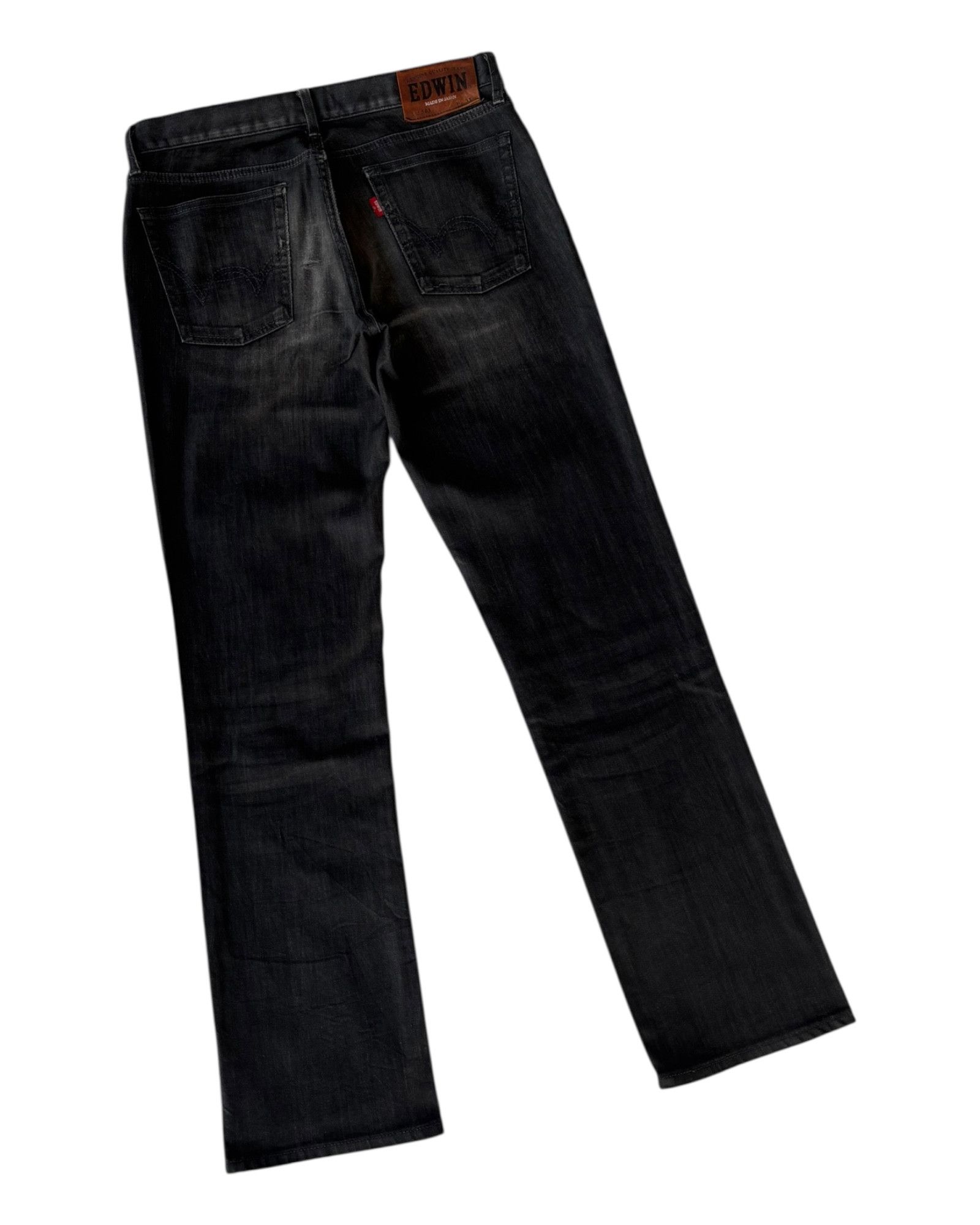 14th Addiction × If Six Was Nine × Le Grande Bleu (L.G.B.) Edwin 503 Black Waxed Made In Japan Denim Jean Size US 33 - 4 Thumbnail