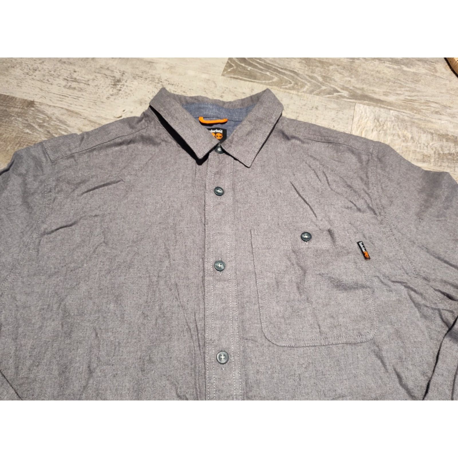 Timberland Timberland Pro Gray Flannel Work Shirt Mens XL Long Sleeve Button-Up Classic Fit Size US XL / EU 56 / 4 - 4 Thumbnail