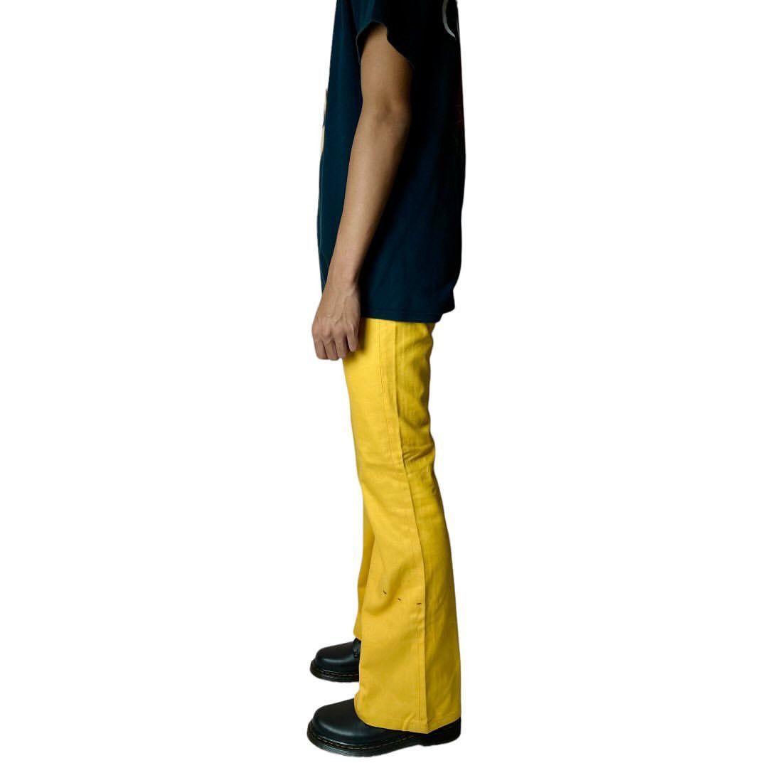Hysteric Glamour 1990s Ozone Community - Yellow Flared Denim Pants Size US 29 - 1 Thumbnail
