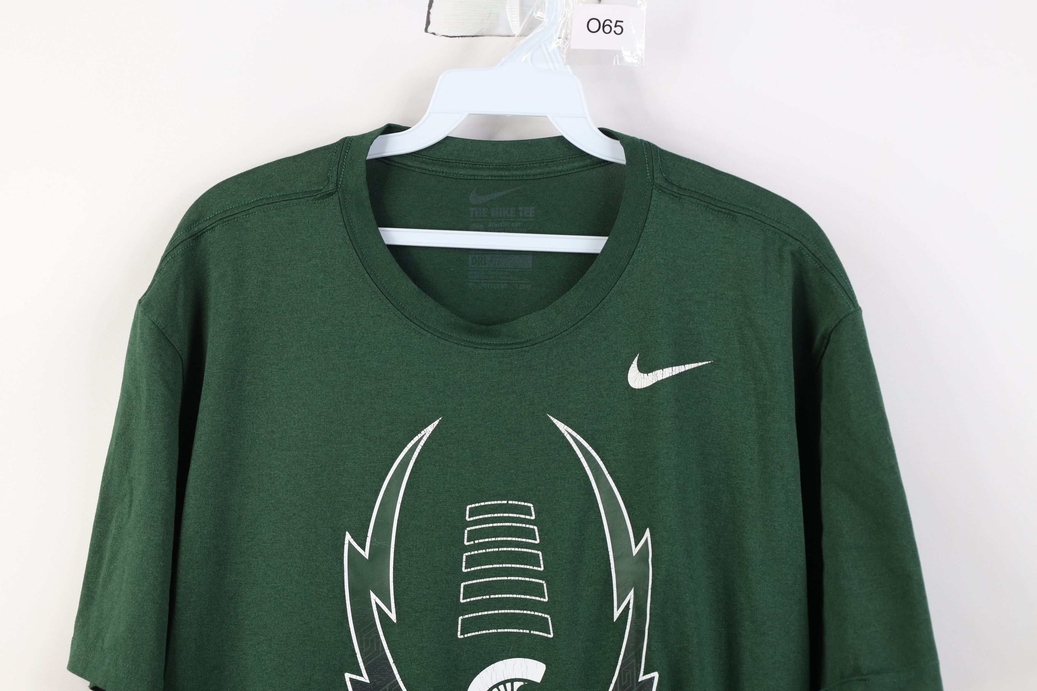 Nike Nike Michigan State University Football T-Shirt Dri Fit Size US XL / EU 56 / 4 - 2 Thumbnail