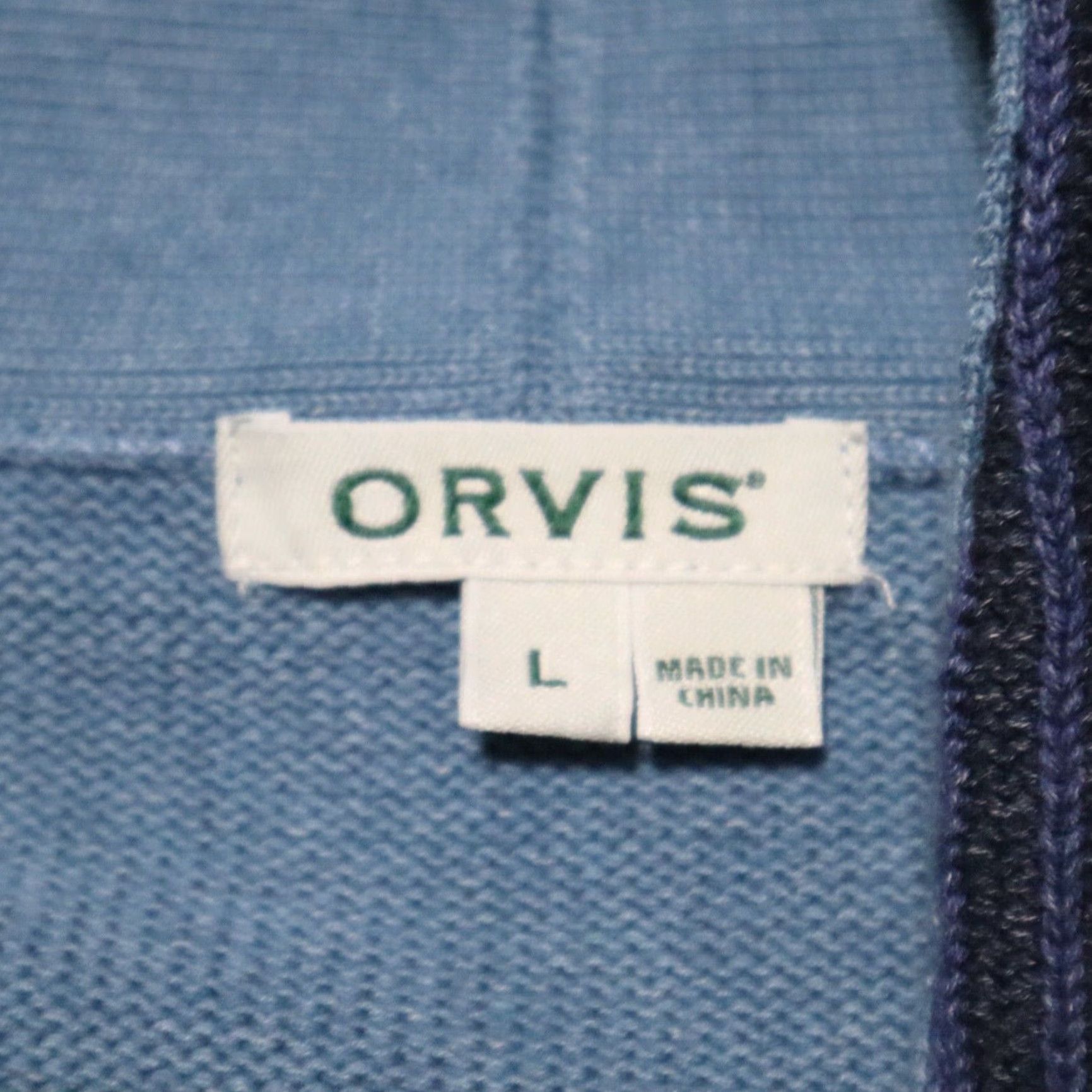 Orvis VINTAGE Orvis Cotton Knit Cardigan Women's Size Large Blue Casual Open Front Pockets Sweater Size L / US 10 / IT 46 - 3 Thumbnail