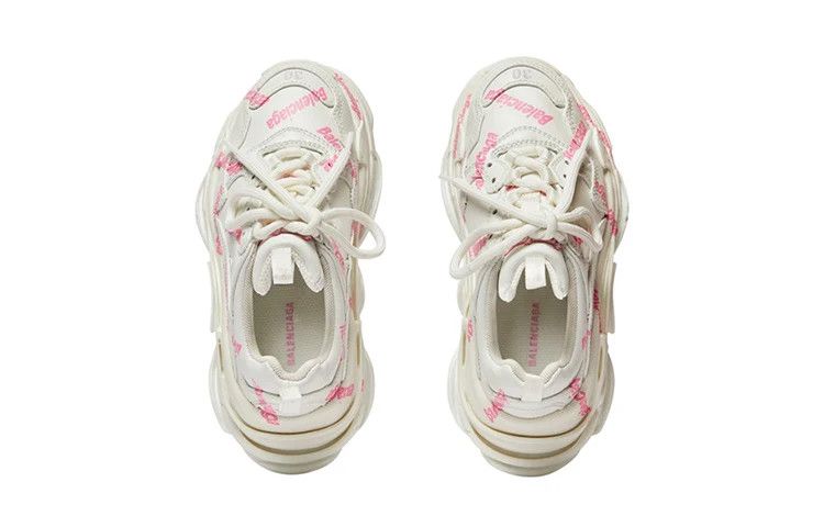 Balenciaga oc11z1125 KIDS Size: 26 / Triple S Logotype Sneakers White Size US 4 / IT 34 - 3 Thumbnail