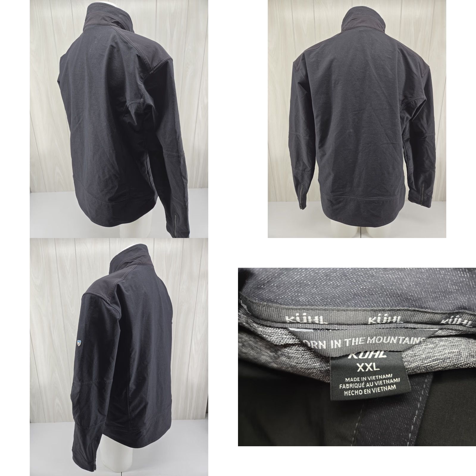 Carbon Kuhl Jacket Men's 2XL Carbon Black Gray Full Zip Softshell Long Sleeve Regular Fit Jacket Size US XXL / EU 58 / 5 - 8 Thumbnail