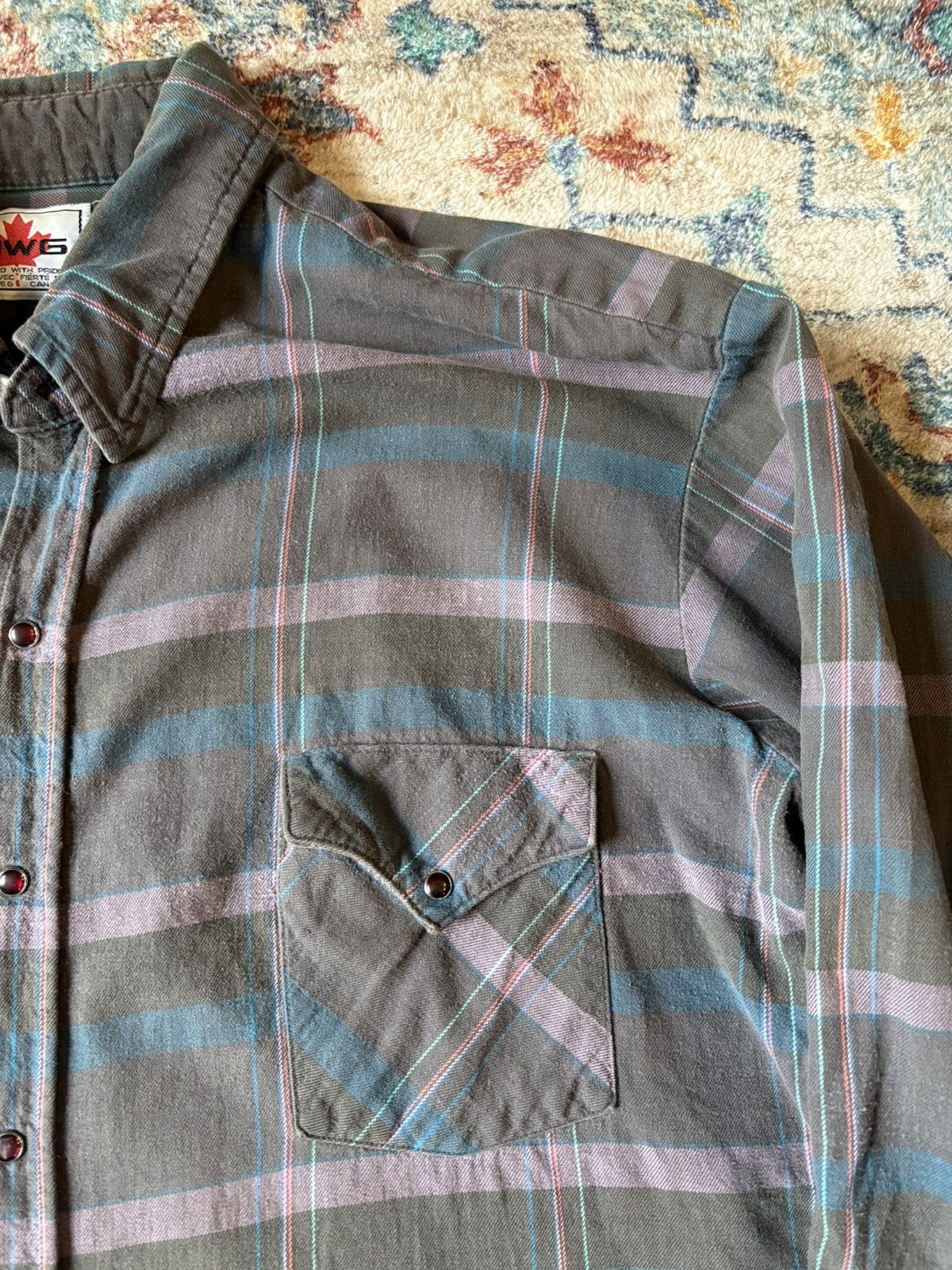 Vintage Vintage MWG Plaid Pearl Snap Shirt Size XXL Size US XXL / EU 58 / 5 - 4 Thumbnail