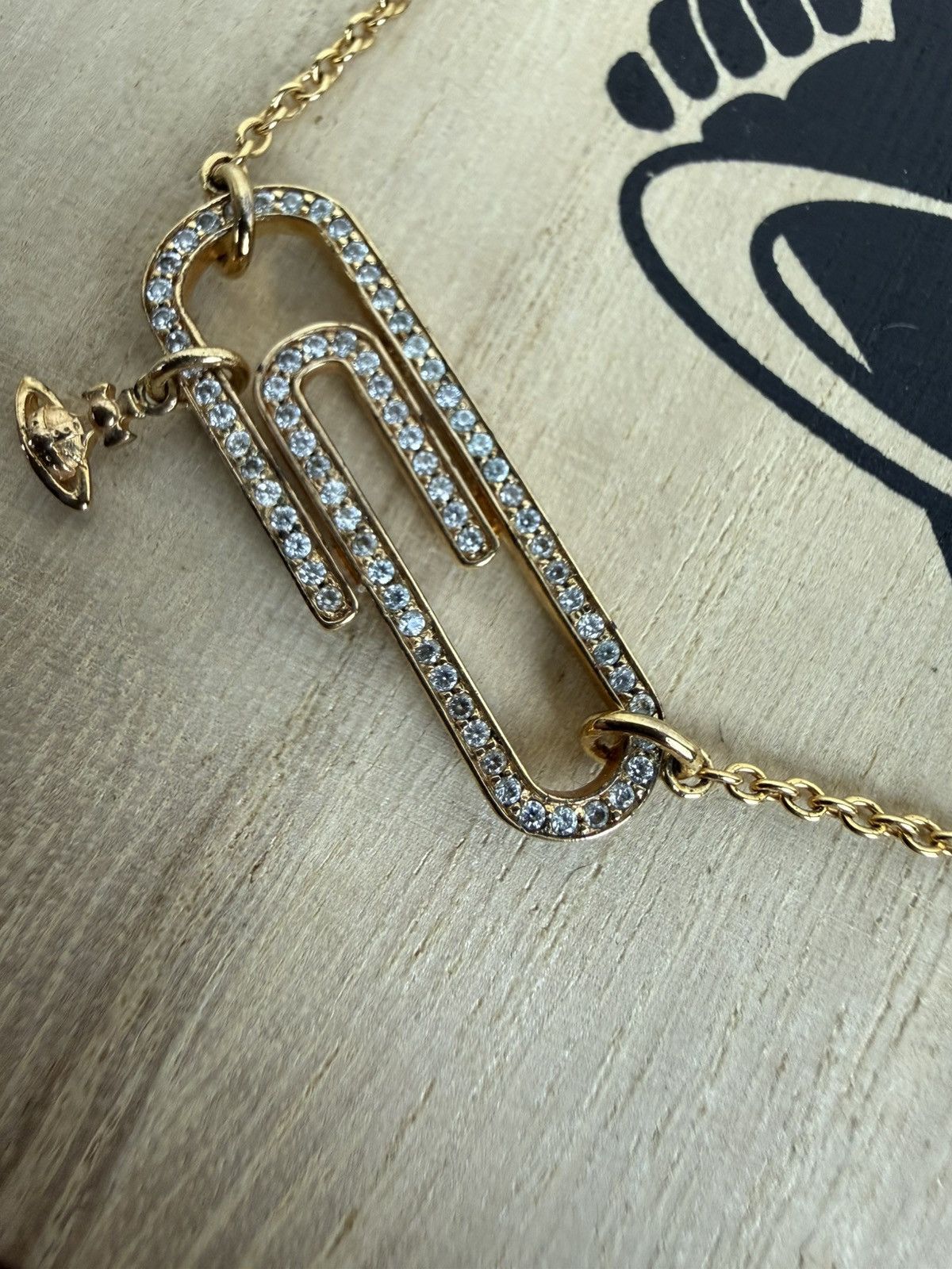 Vivienne Westwood Vivienne Westwood Doreen Paperclip Pendant Necklace In Gold Size ONE SIZE - 2 Thumbnail