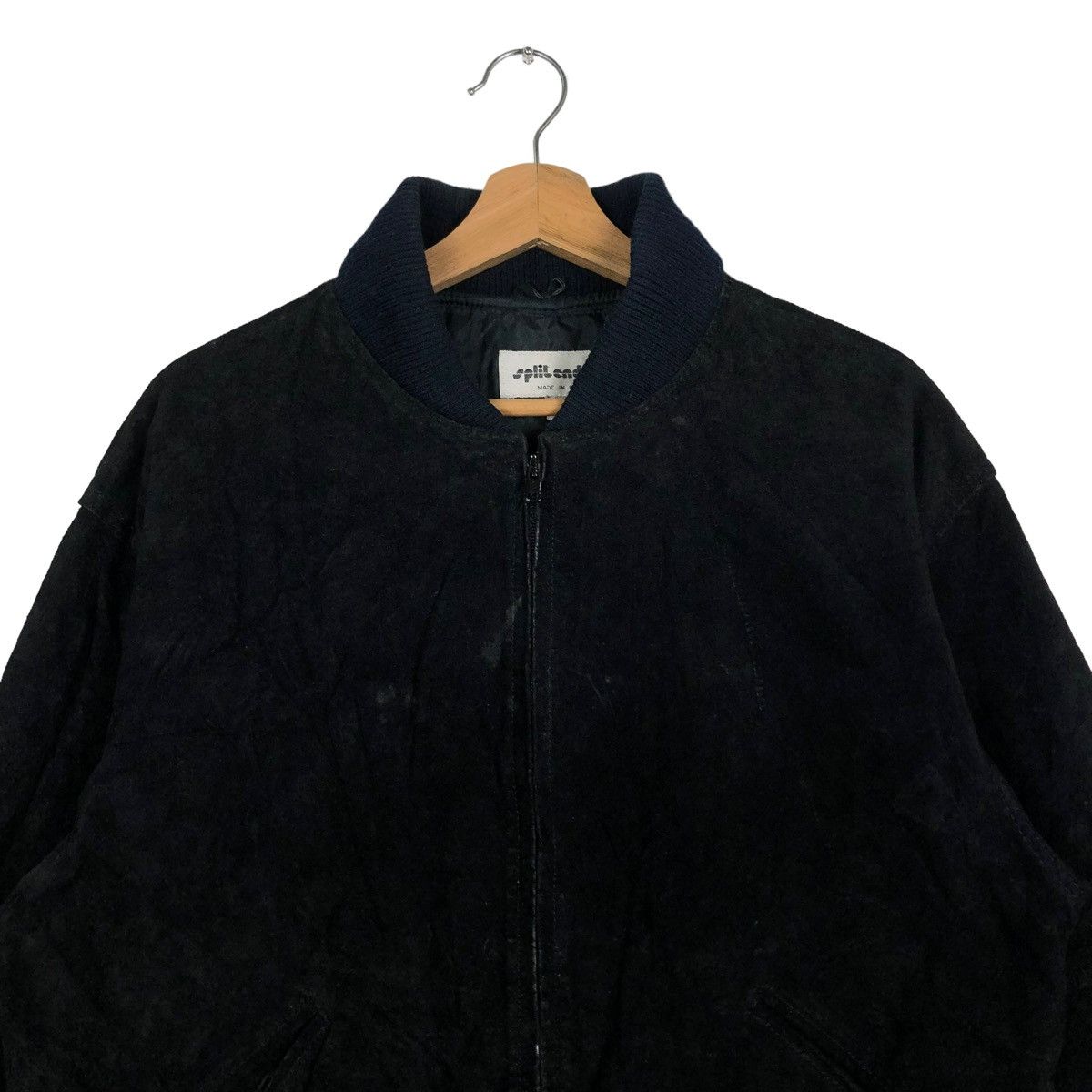 Japanese Brand 🔥90’s Vintage Leather Bomber Jacket Split End Issey Miyake Size US M / EU 48-50 / 2 - 2 Thumbnail