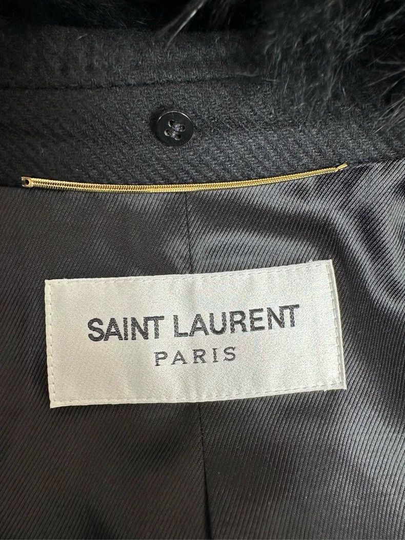 Yves Saint Laurent Saint Laurent Solid color fur collar double-breasted coat Size XS / US 0-2 / IT 36-38 - 7 Thumbnail