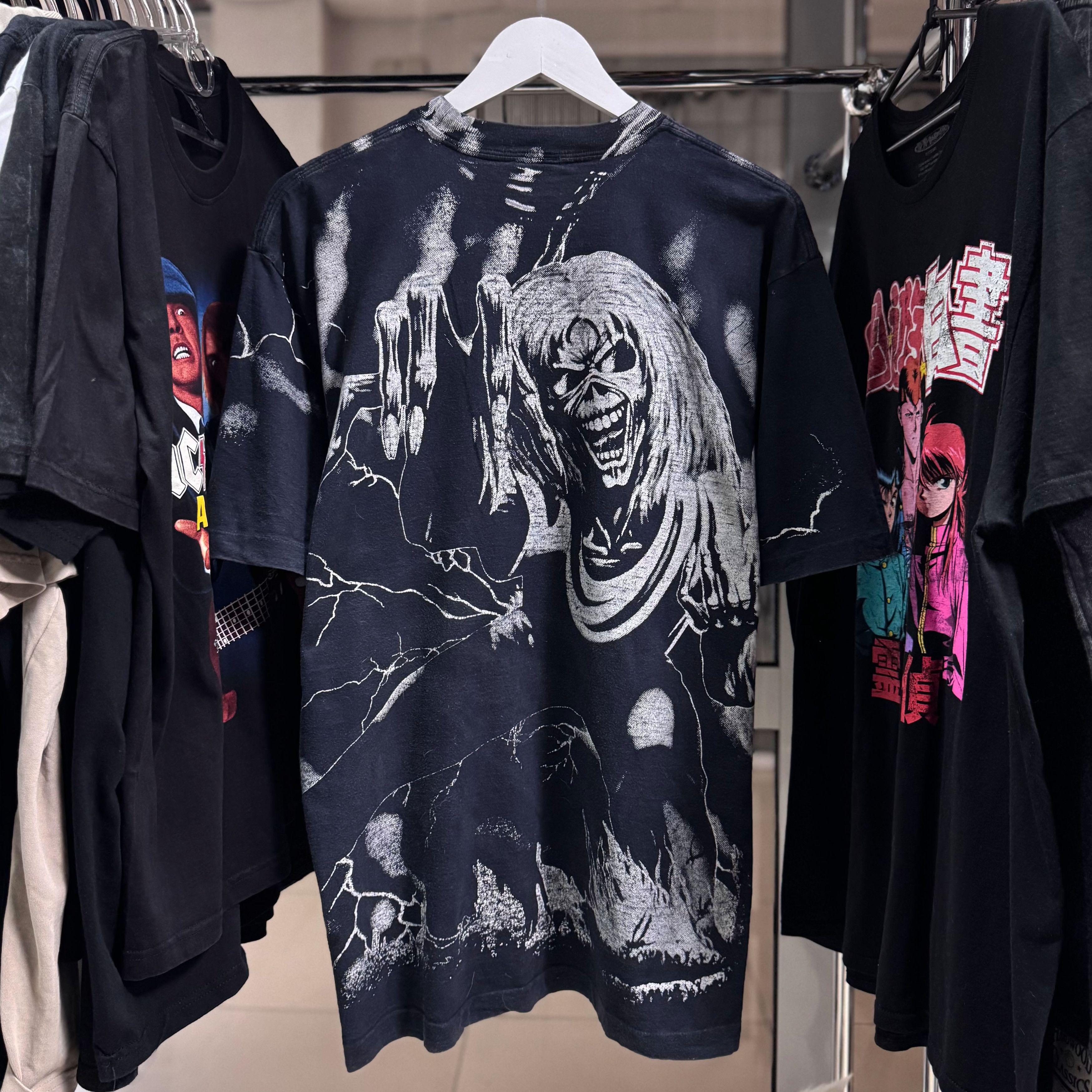 Band Tees 1992 Vintage Iron Maiden Devil European All Over Print Tee Size US XL / EU 56 / 4 - 7 Thumbnail