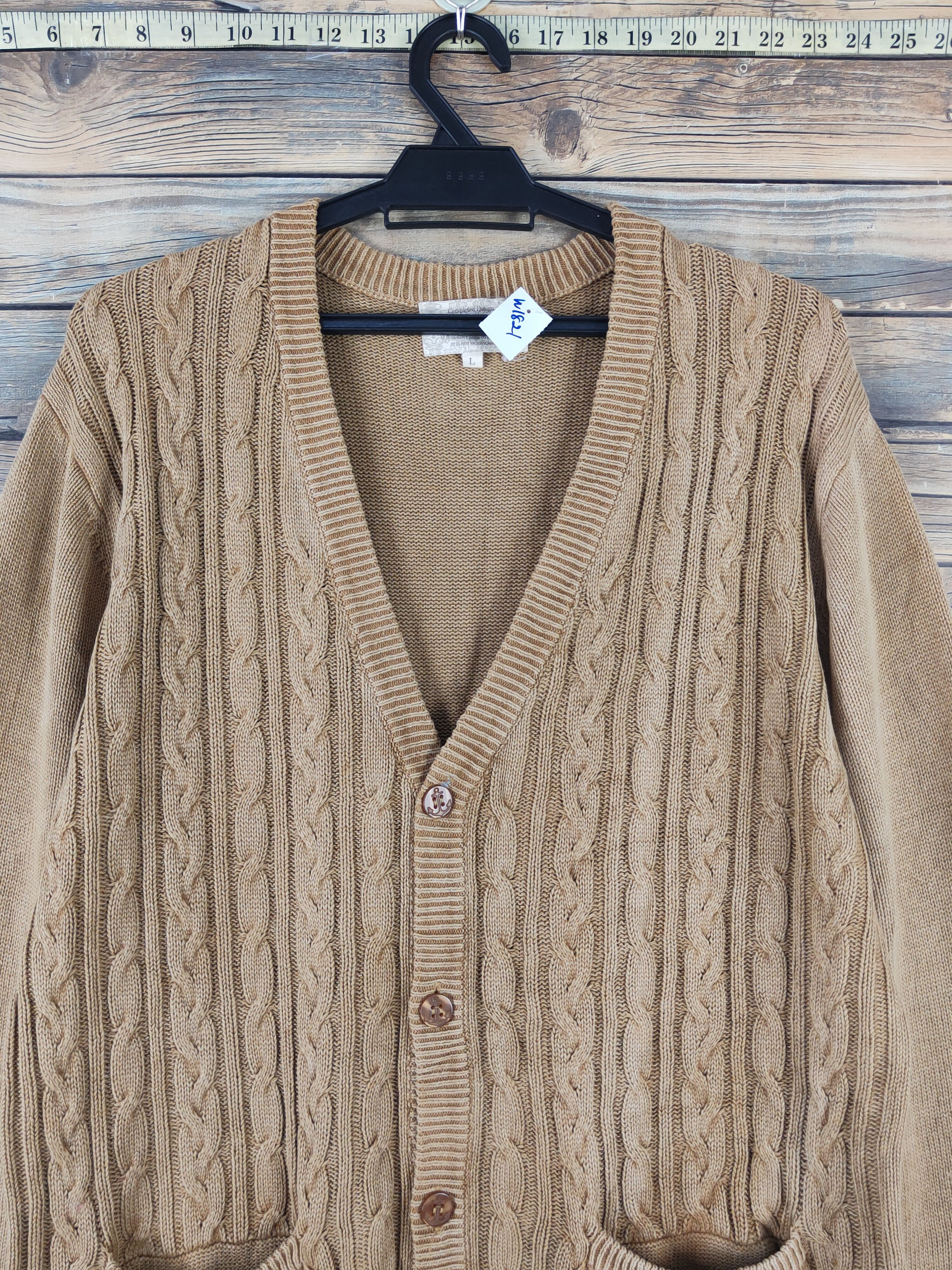 Vintage Pinc Ponc japan Brown Knitwear vintage Cardigan #W1821 Size US L / EU 52-54 / 3 - 2 Thumbnail