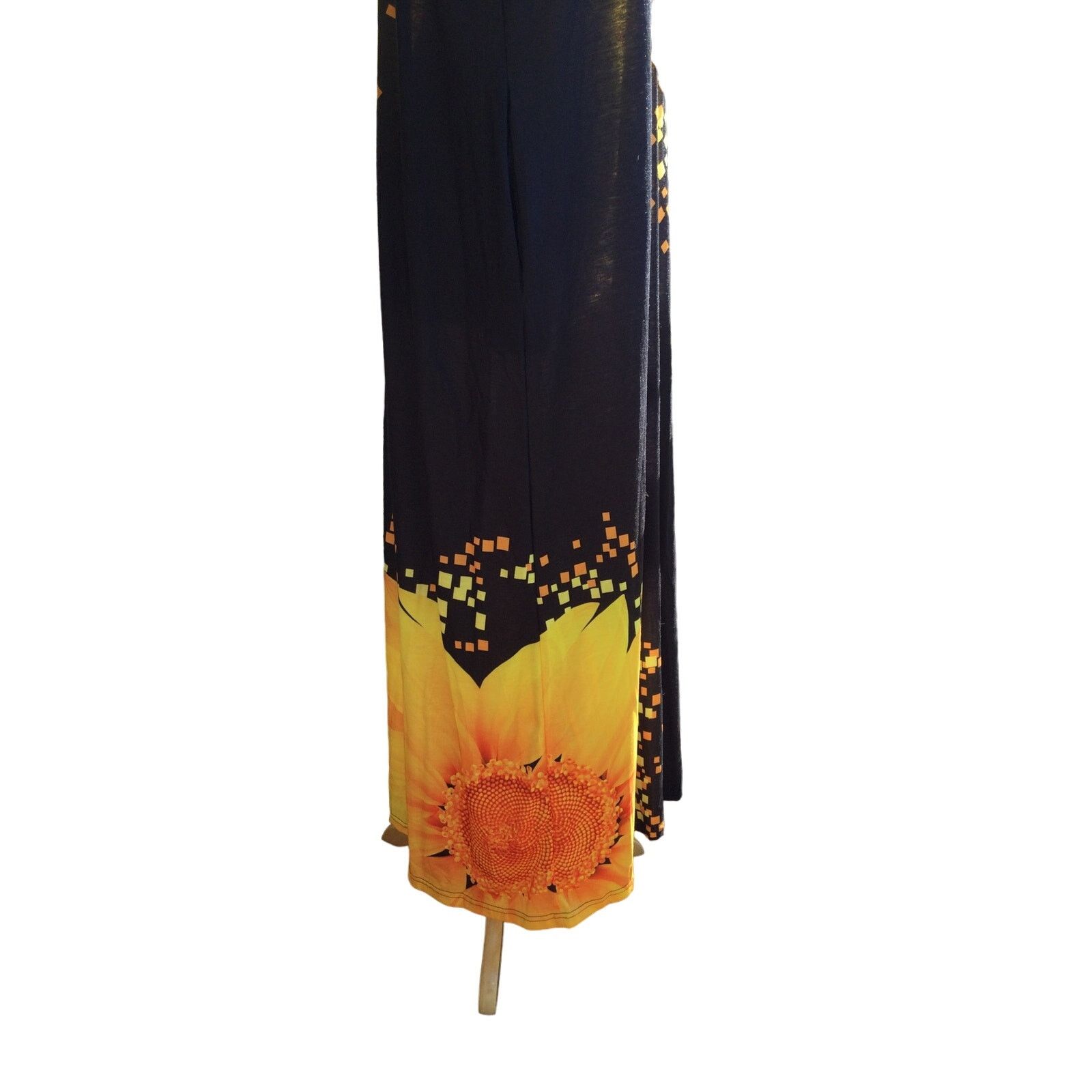 Other Slip Dress Gold Sunflowers Adjustable Straps Pocket Maxi 3X Size 3XL / US 20-22 - 5 Thumbnail