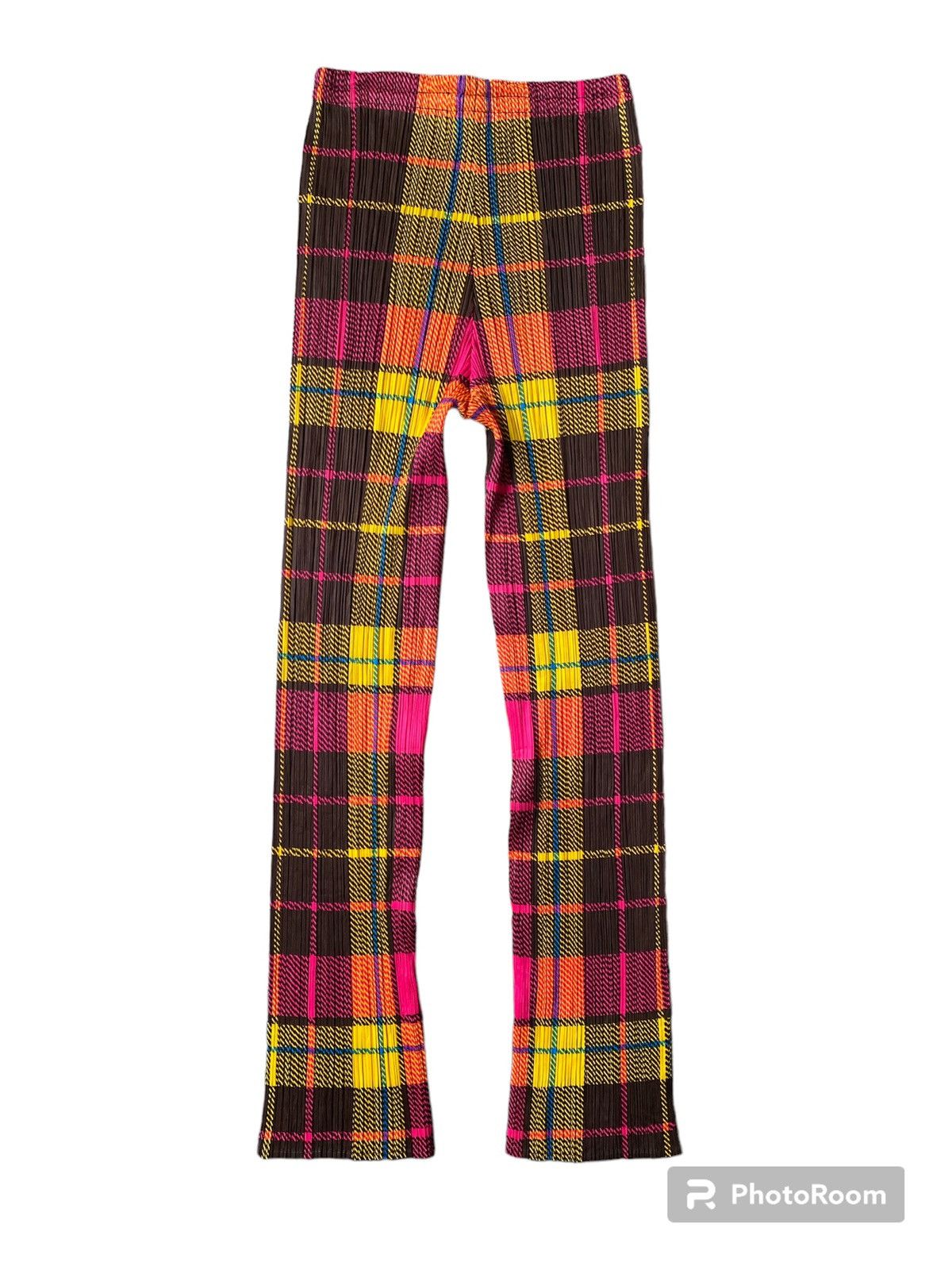 Homme Plisse Issey Miyake × Issey Miyake × Pleats Please Issey Miyake 1990s - Pleats Please Issey Miyake Plaid Tartan Design Pant Size 29" - 2 Thumbnail