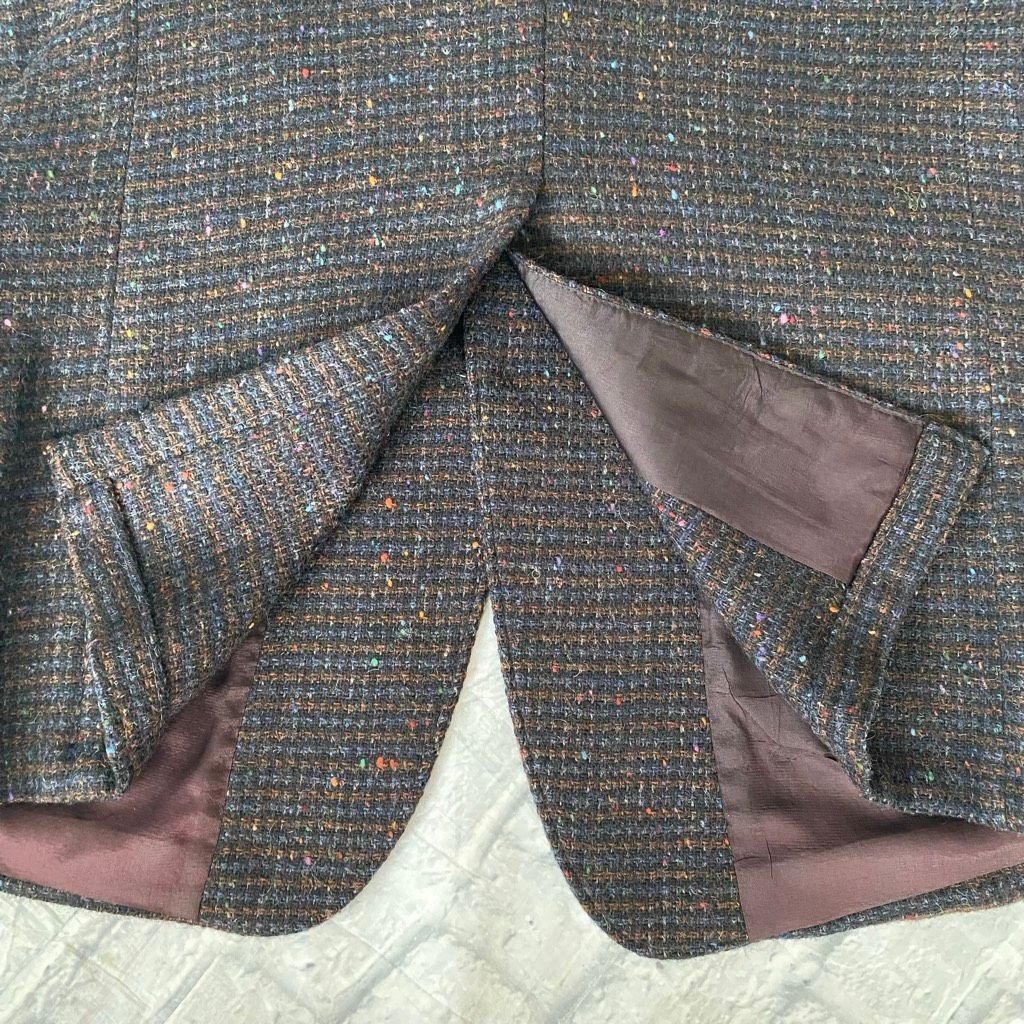 Other Men 2 button textured wool blazer w/chest pocket brown w/mul Size 40R - 7 Thumbnail