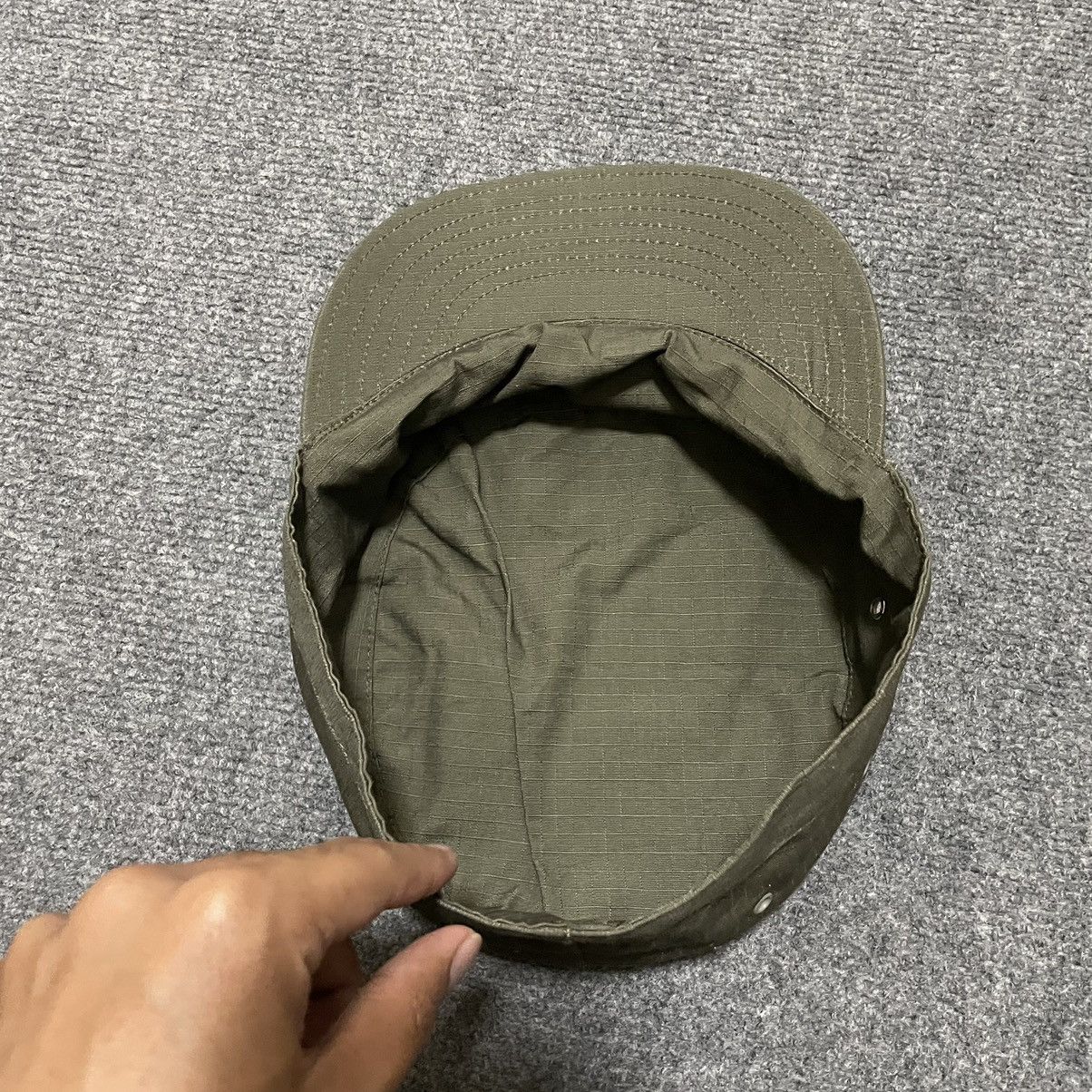 Vintage Vintage 1980s Military Cap Army Style Size ONE SIZE - 6 Thumbnail