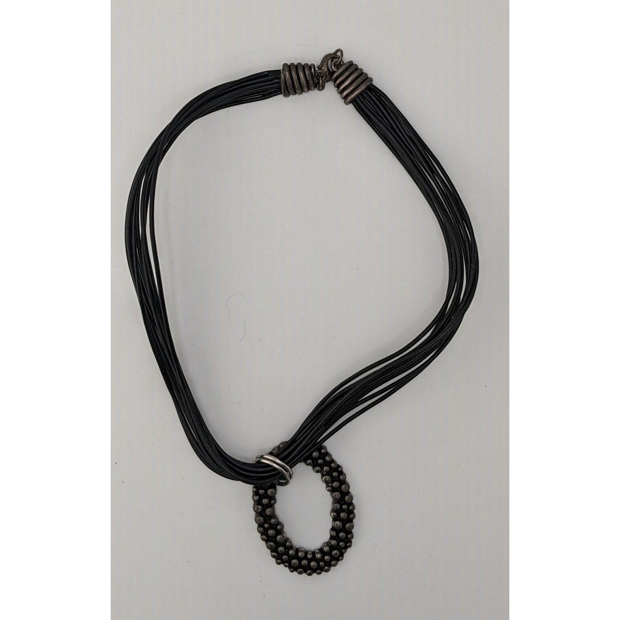 Other Bohemian Black Multi-Strand Necklace With Bubble Textured Ov Size ONE SIZE - 6 Thumbnail