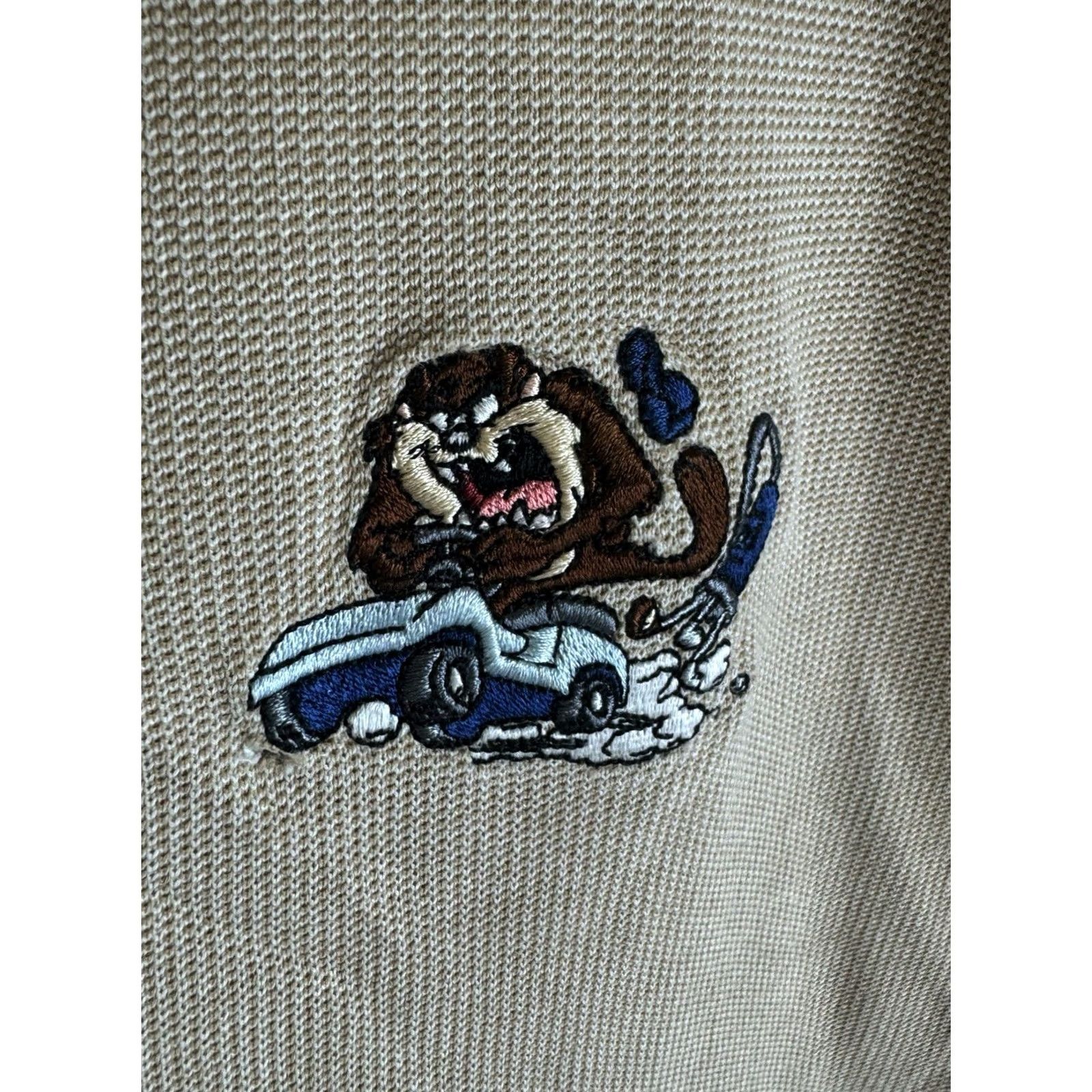 Vintage Warner Bros Taz Devil POLO SHIRT Large L Mens Size US L / EU 52-54 / 3 - 2 Thumbnail