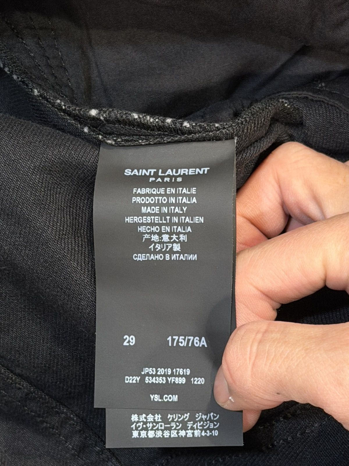 Saint Laurent Paris D14 Slim Denim Jeans 29 Size US 30 / EU 46 - 6 Thumbnail