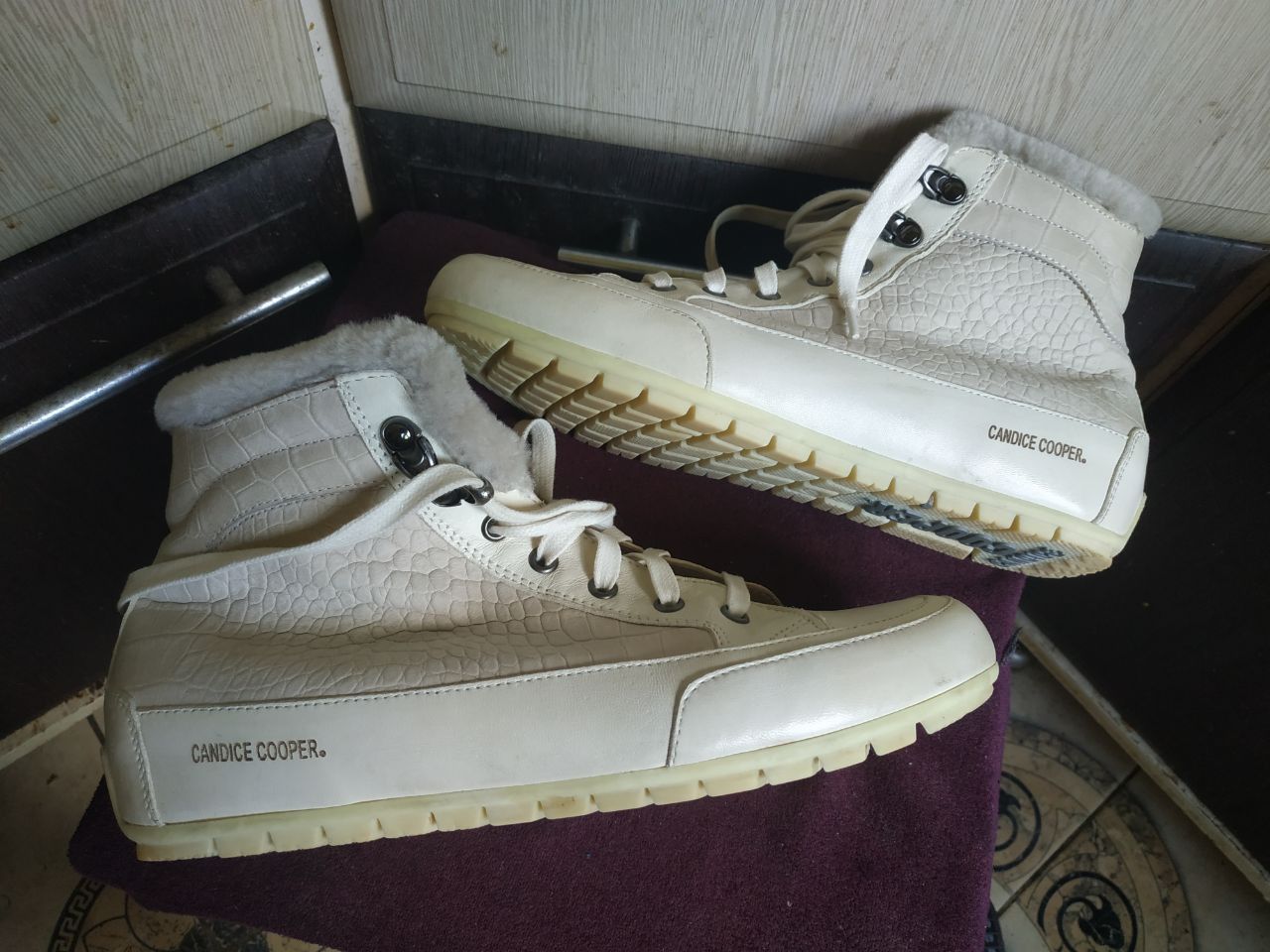 Other Candice Cooper Fur Lined Winter Sneakers Boots White 8.5 Size US 8.5 / IT 38.5 - 20 Thumbnail