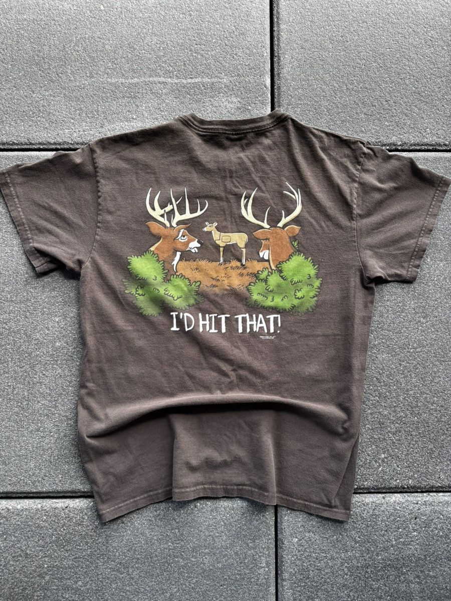 Fruit Of The Loom CRAZY Y2K BUCKWEAR FUNNY TEE Size US L / EU 52-54 / 3 - 4 Thumbnail